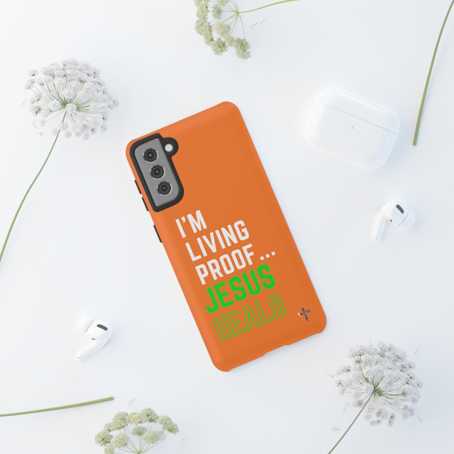 I'm living proof...Jesus Heals- Tough Case (orange)