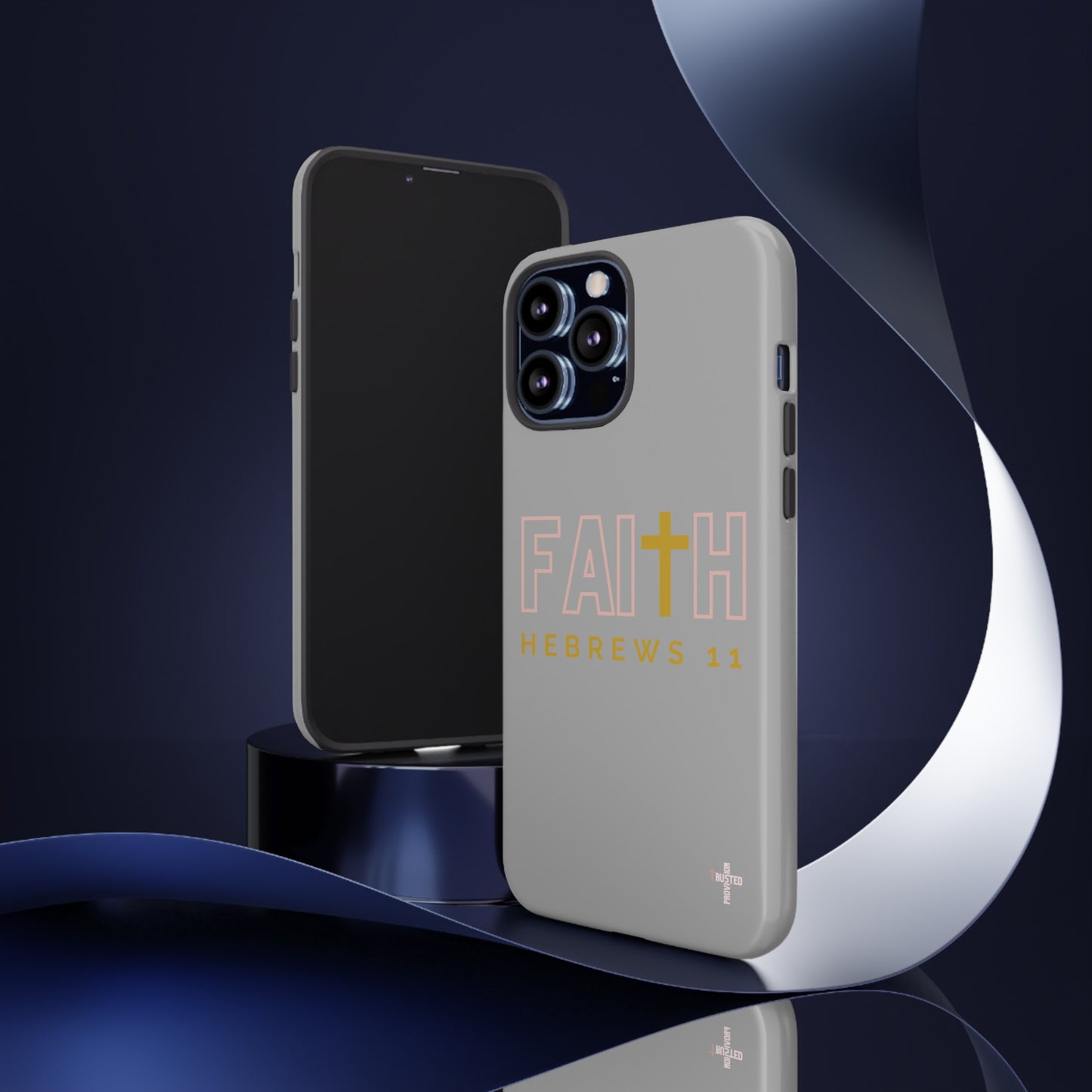 FAITH/Hebrews 11- Tough Case (light grey/rose/gold)