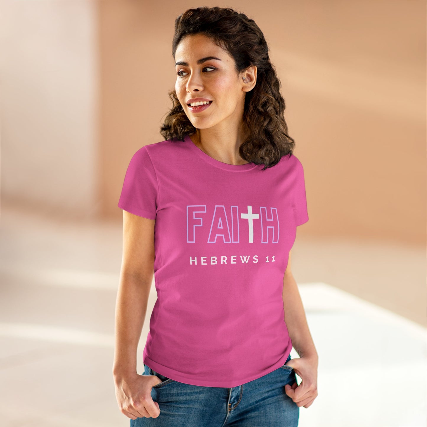 FAITH/HEBREWS 11- Women's Softstyle T-Shirt (lilac)