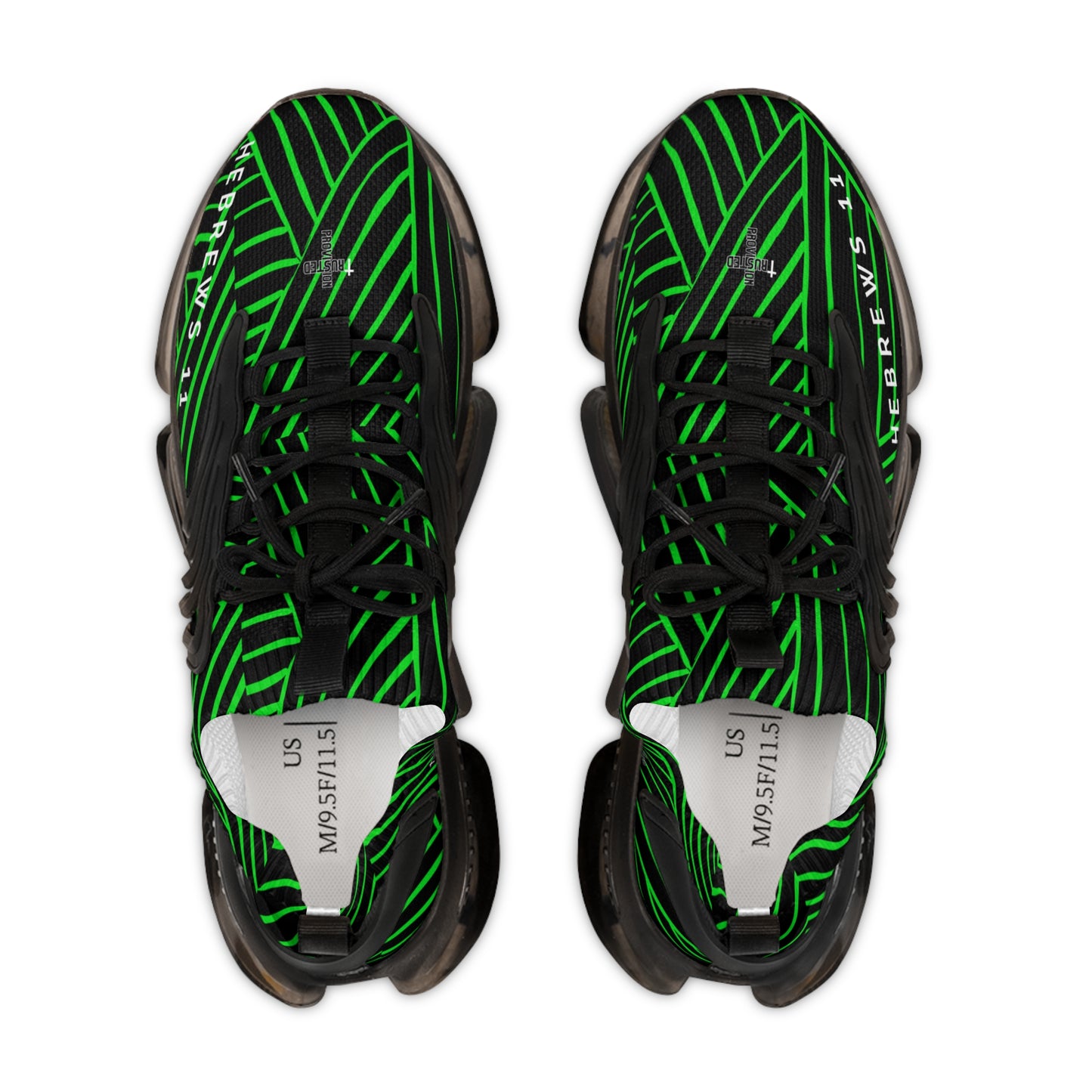 FAITH/Hebrews 11- Men's Sneakers (green lines)