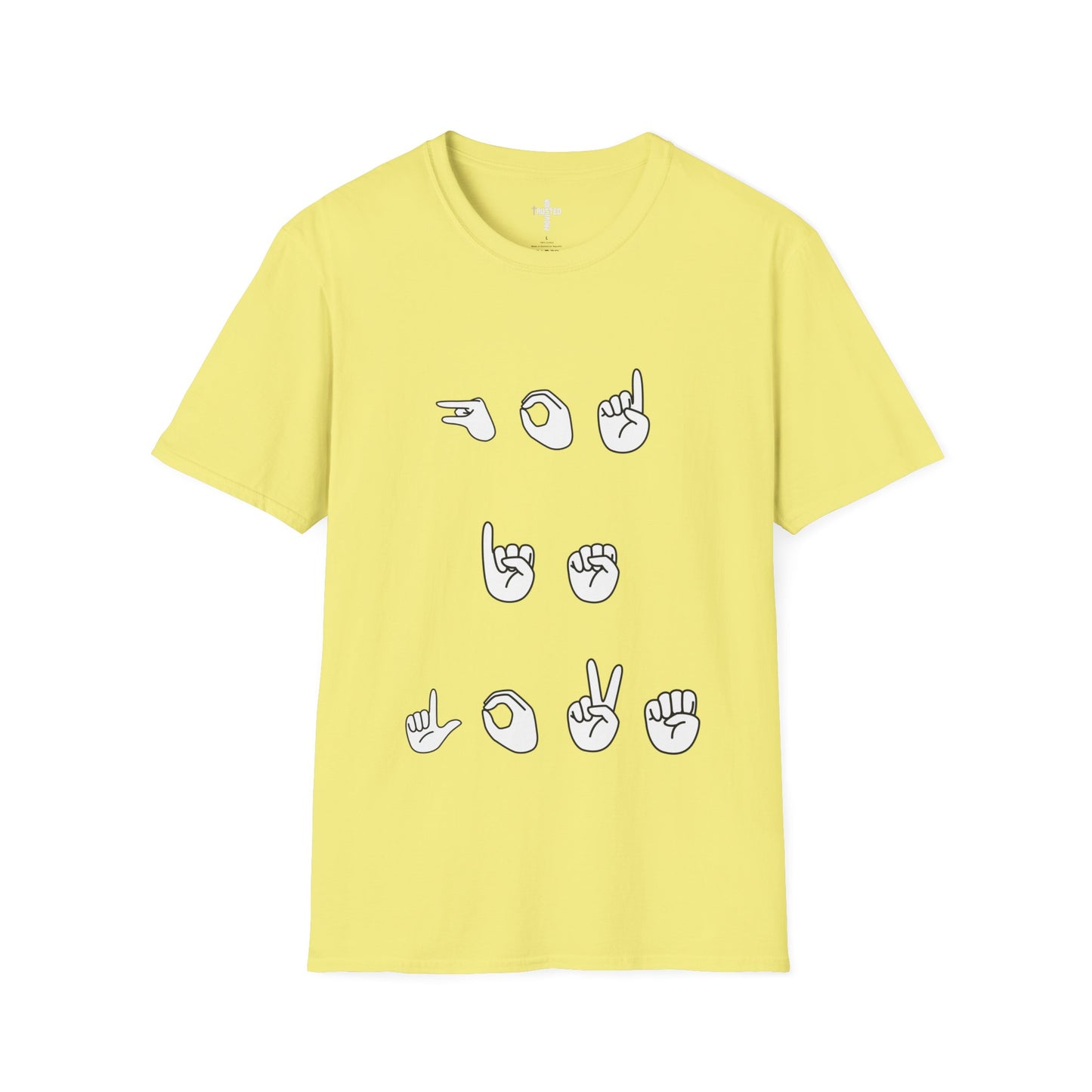 God is Love- Unisex Softstyle T-Shirt (sign language)