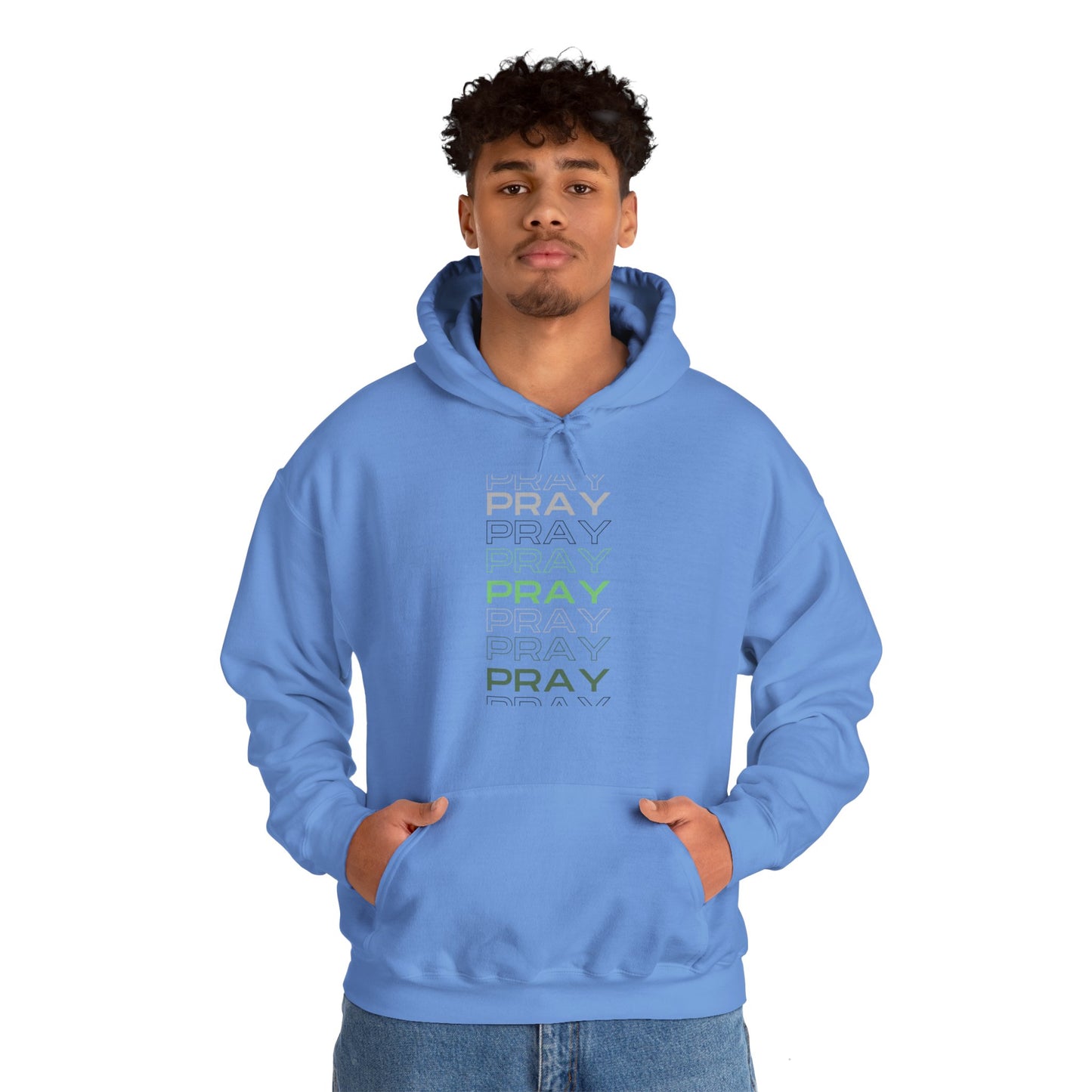Pray- Unisex Hoodie (white & gray letters)