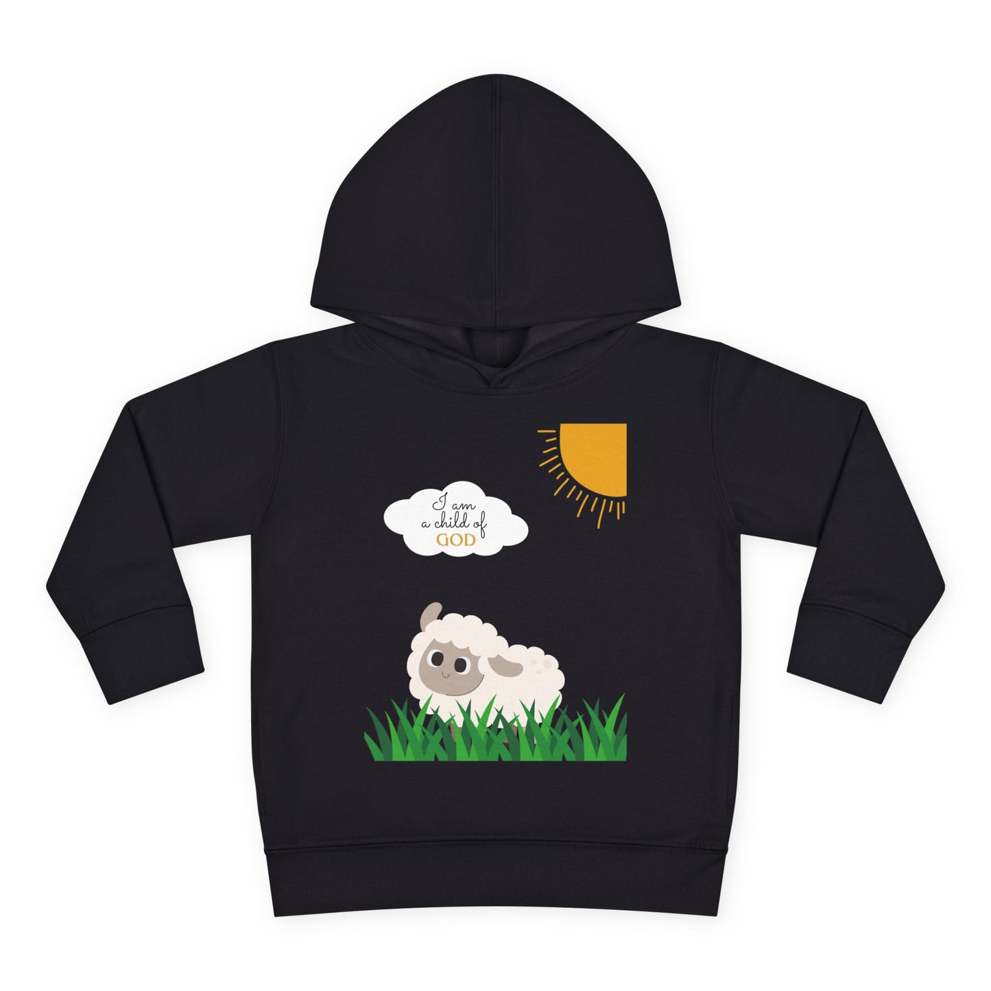 I am a child of God- Toddler Pullover Fleece Hoodie (adorable sheep)