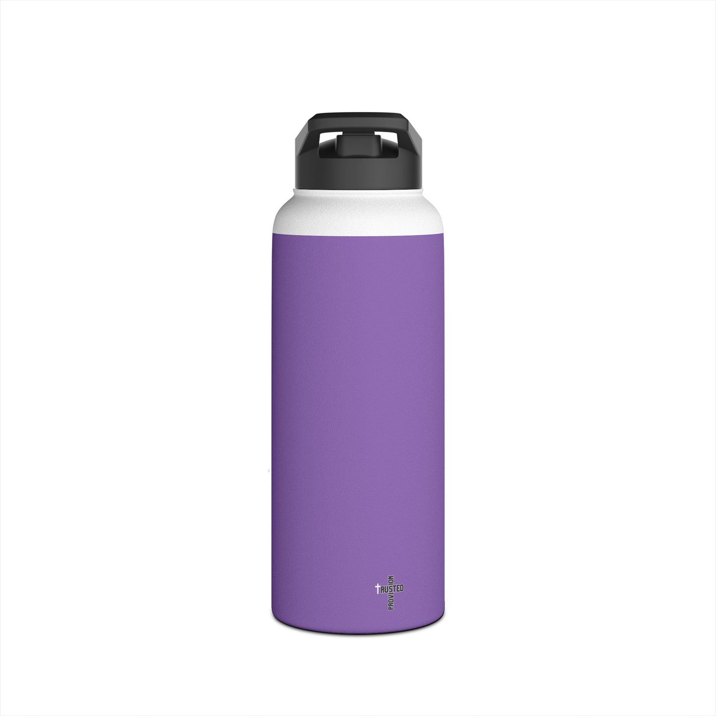 I'm living proof...Jesus Heals- 32 oz Stainless Steel Bottle (light purple)