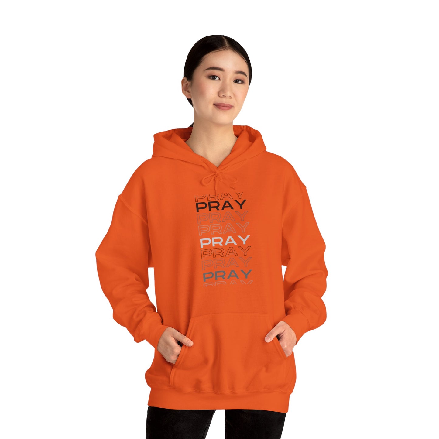 Pray- Unisex Hoodie (white & gray letters)