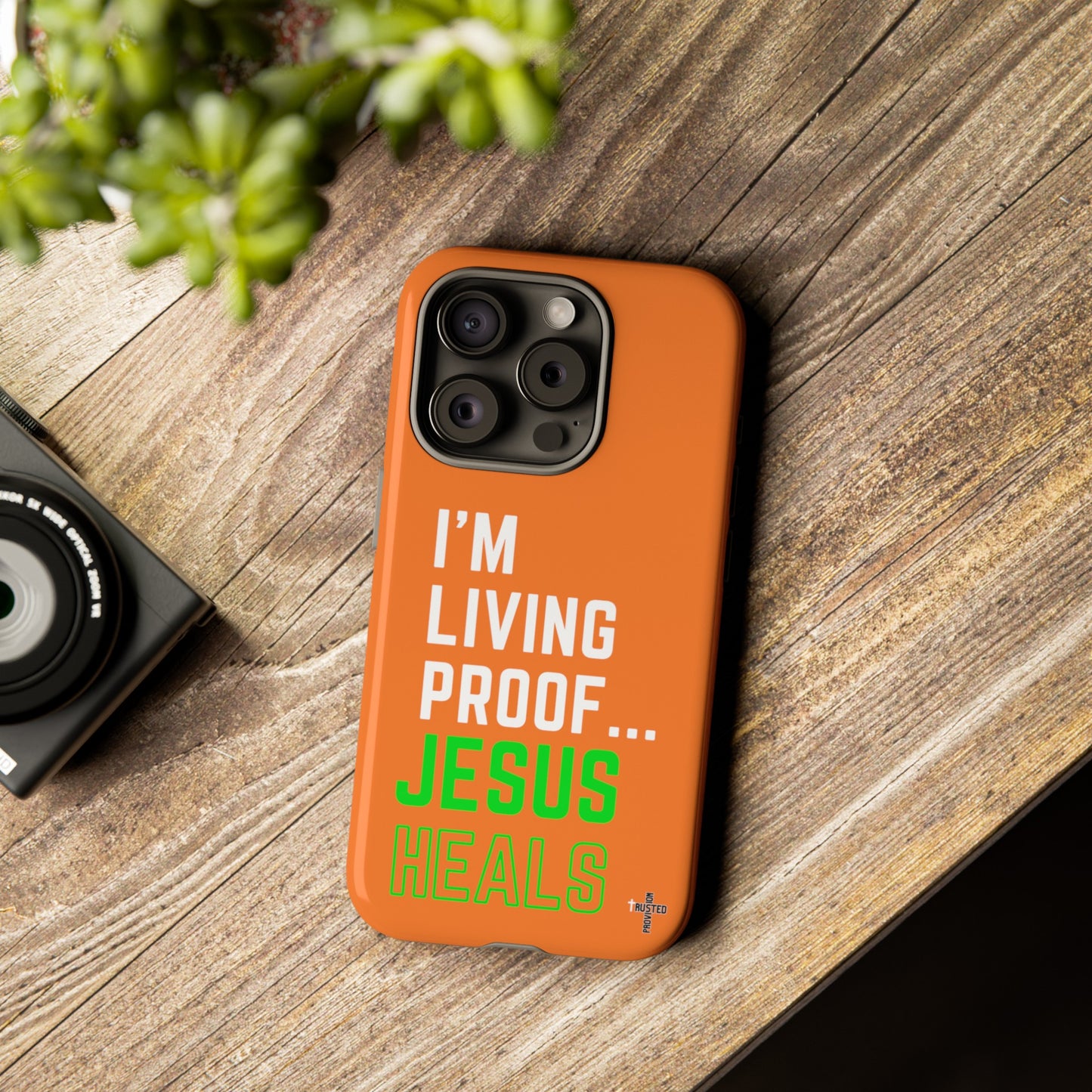 I'm living proof...Jesus Heals- Tough Case (orange)