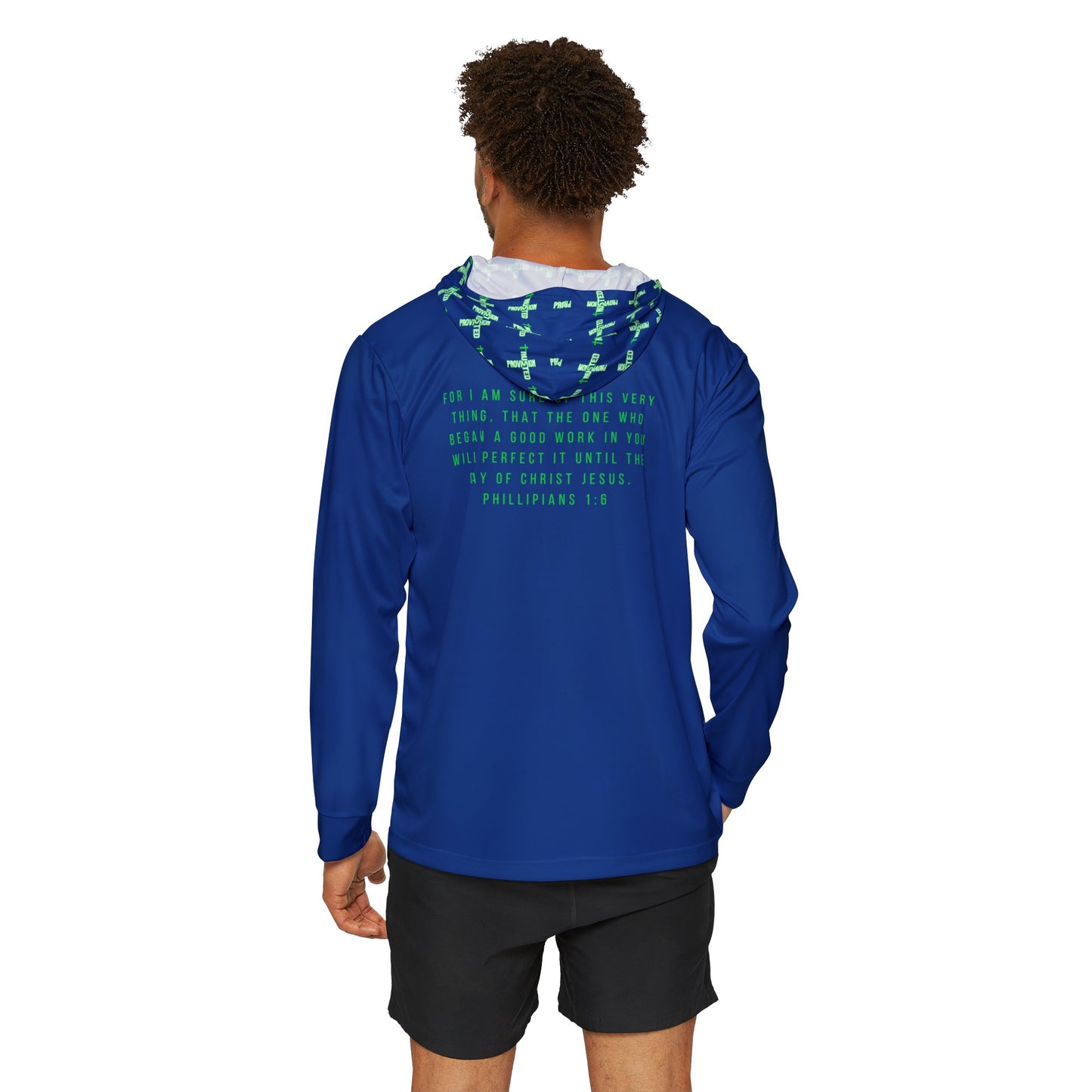 Work in Progreess...Men's Sports Warmup Hoodie (blue)