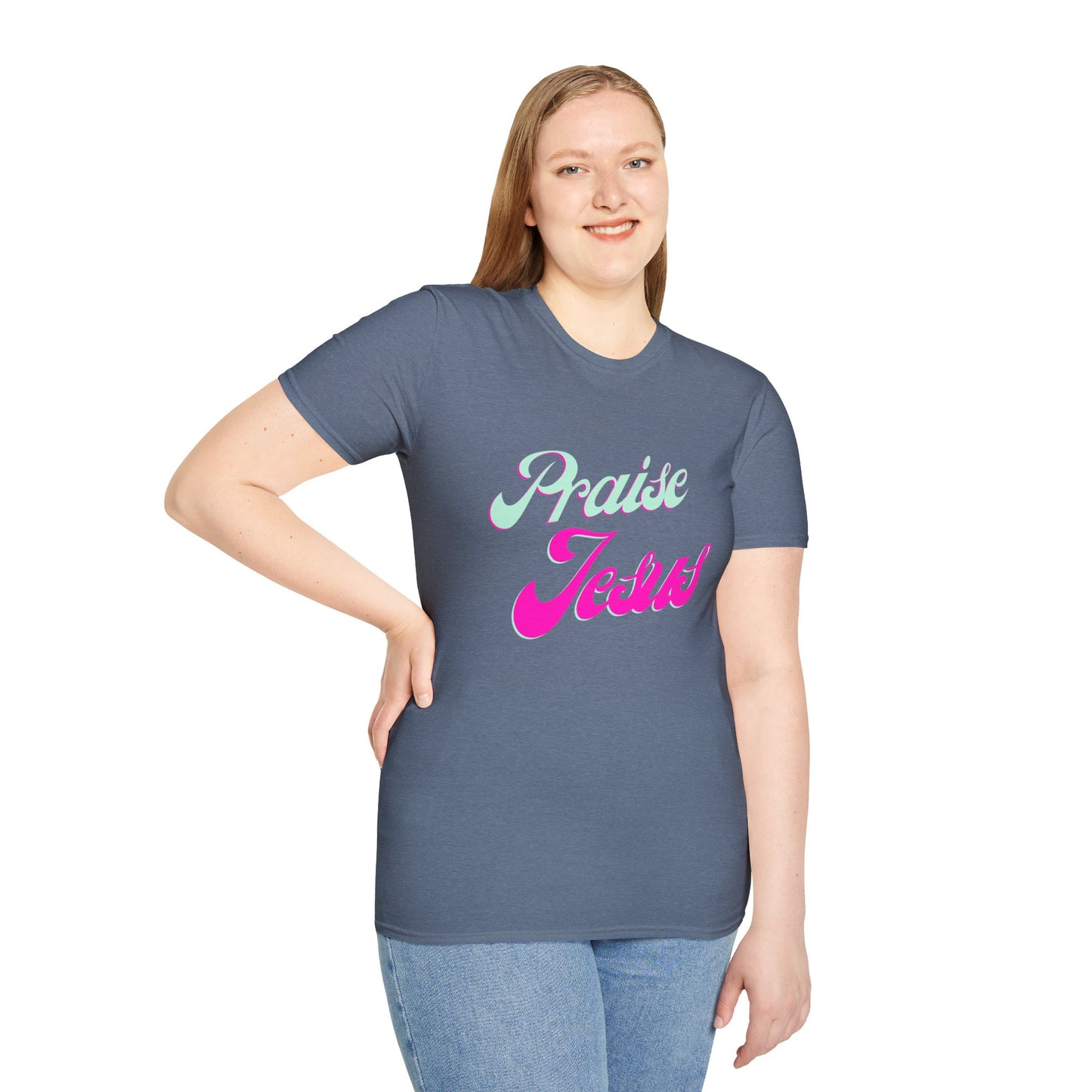 Praise Jesus- Women's Softstyle t-shirt