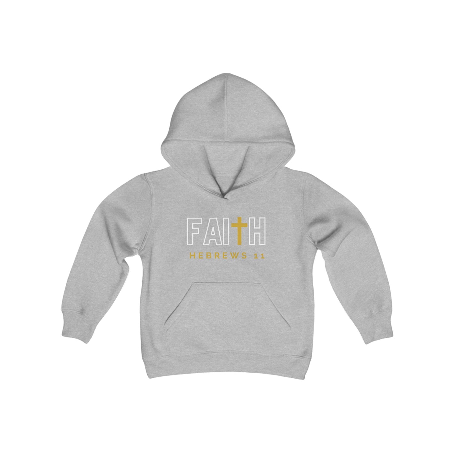 FAITH/Hebrews 11- Youth Hoodie (gold letters)