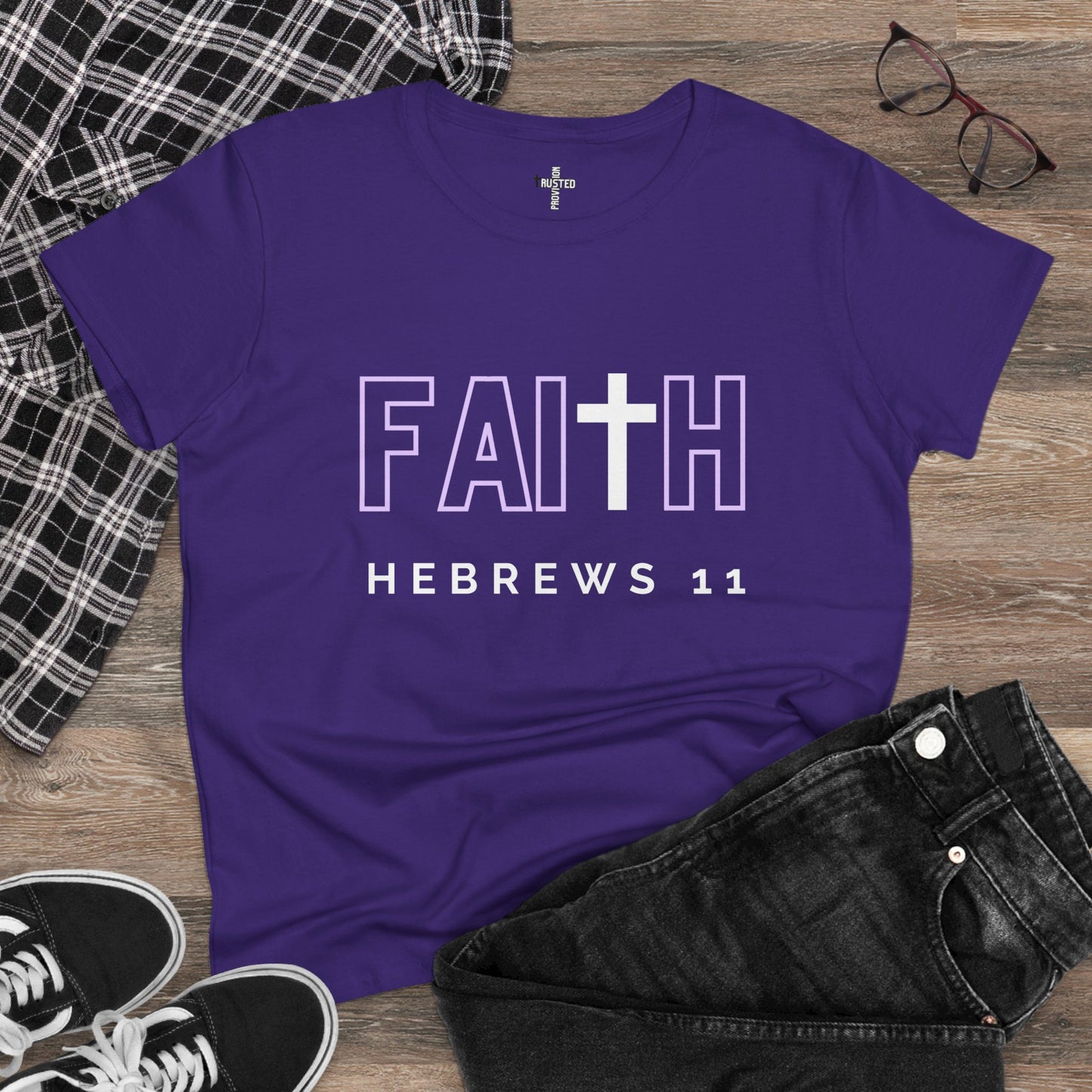 FAITH/HEBREWS 11- Women's Softstyle T-Shirt (lilac)