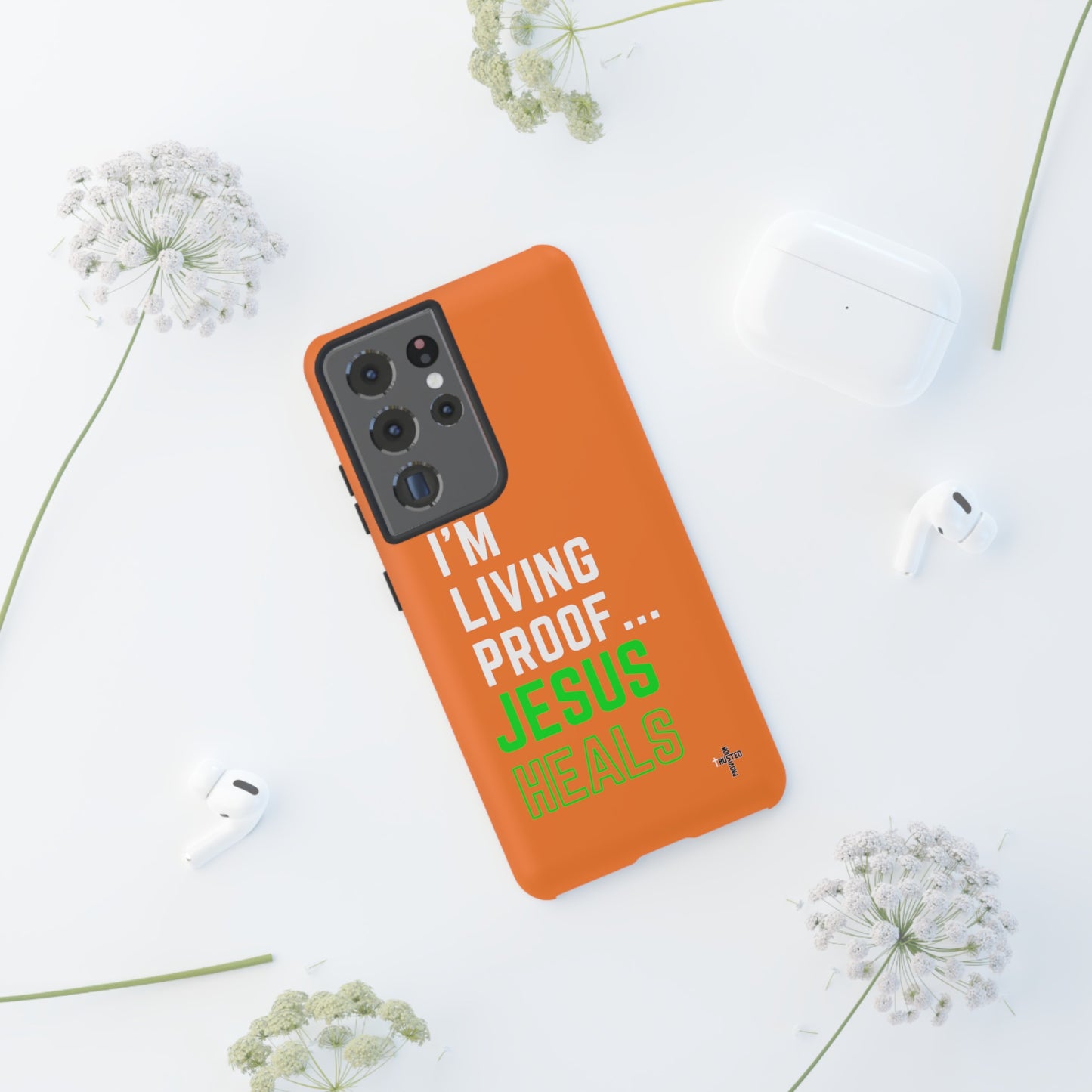 I'm living proof...Jesus Heals- Tough Case (orange)