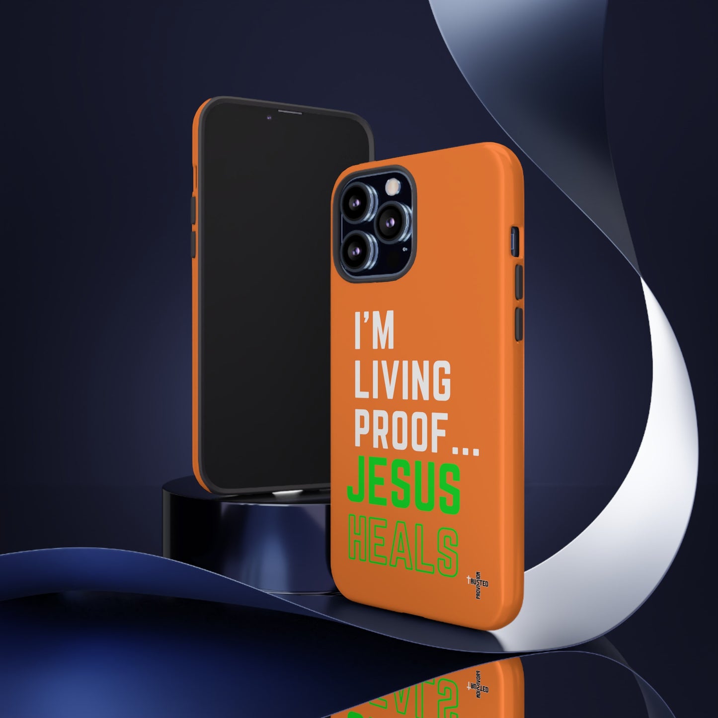 I'm living proof...Jesus Heals- Tough Case (orange)