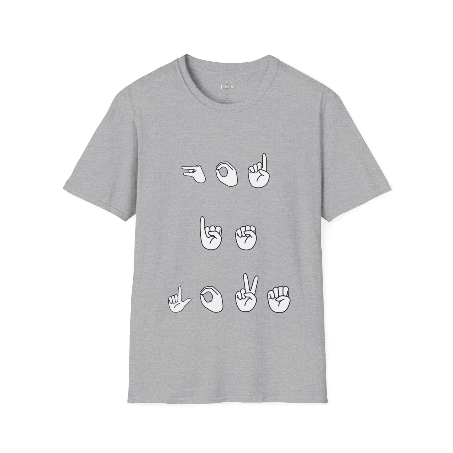 God is Love- Unisex Softstyle T-Shirt (sign language)