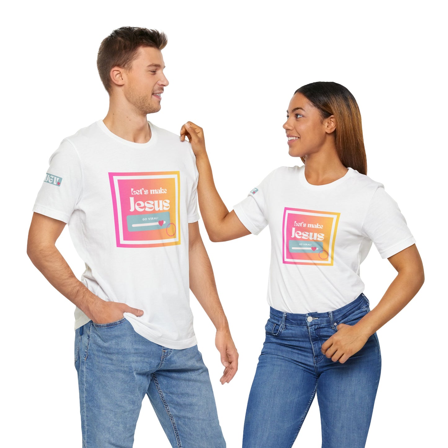 LMJGV: "Let's Make Jesus Go Viral"- Unisex Sleeve T-shirt