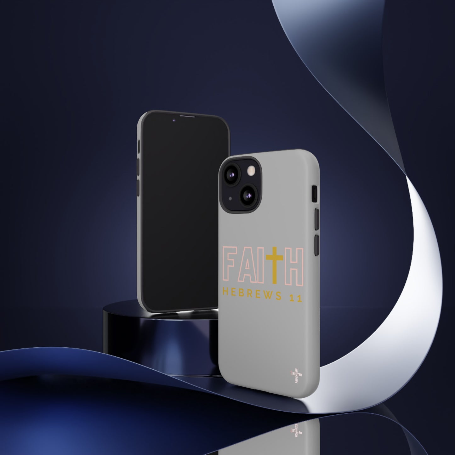 FAITH/Hebrews 11- Tough Case (light grey/rose/gold)