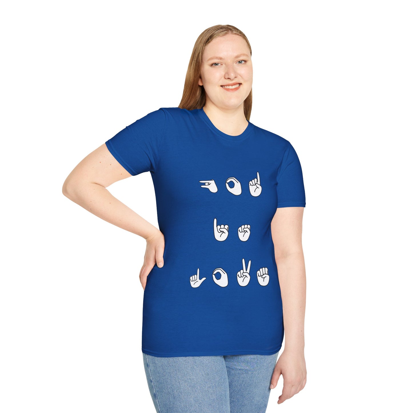 God is Love- Unisex Softstyle T-Shirt (sign language)