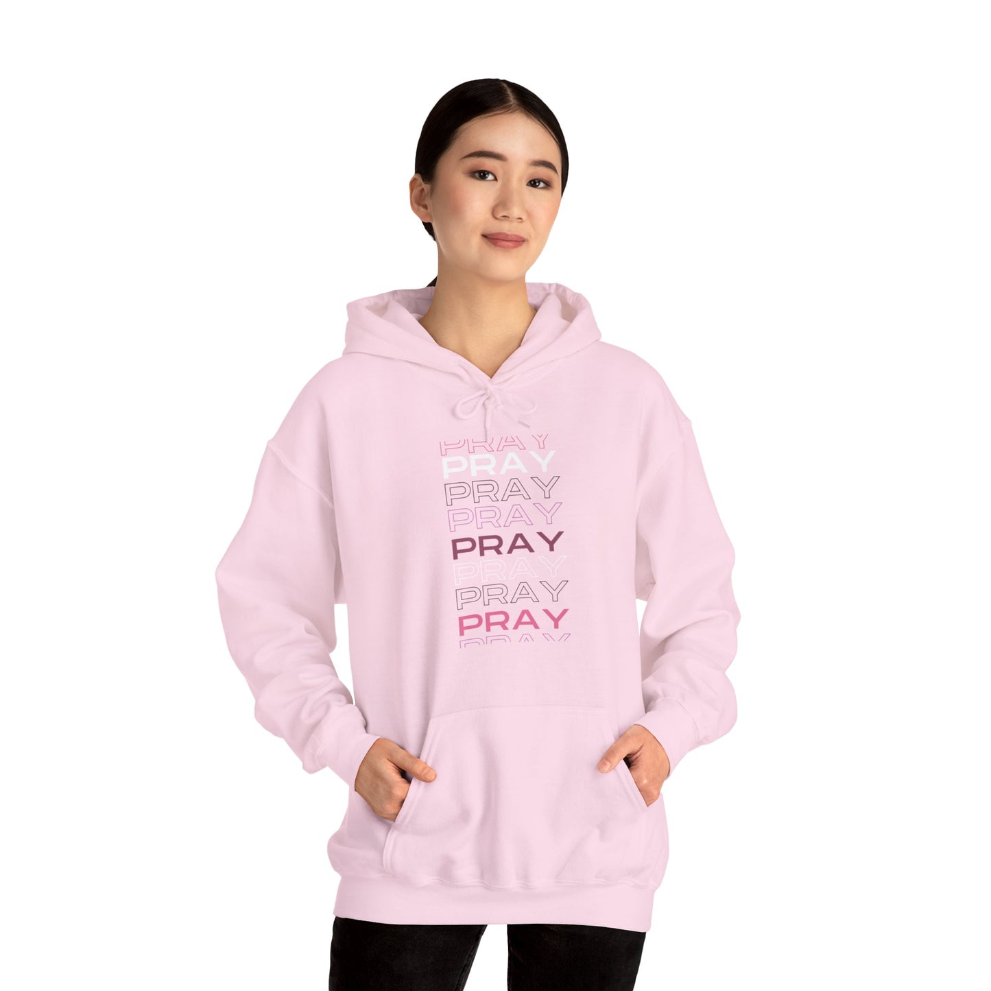 Pray- Unisex Hoodie (white & gray letters)