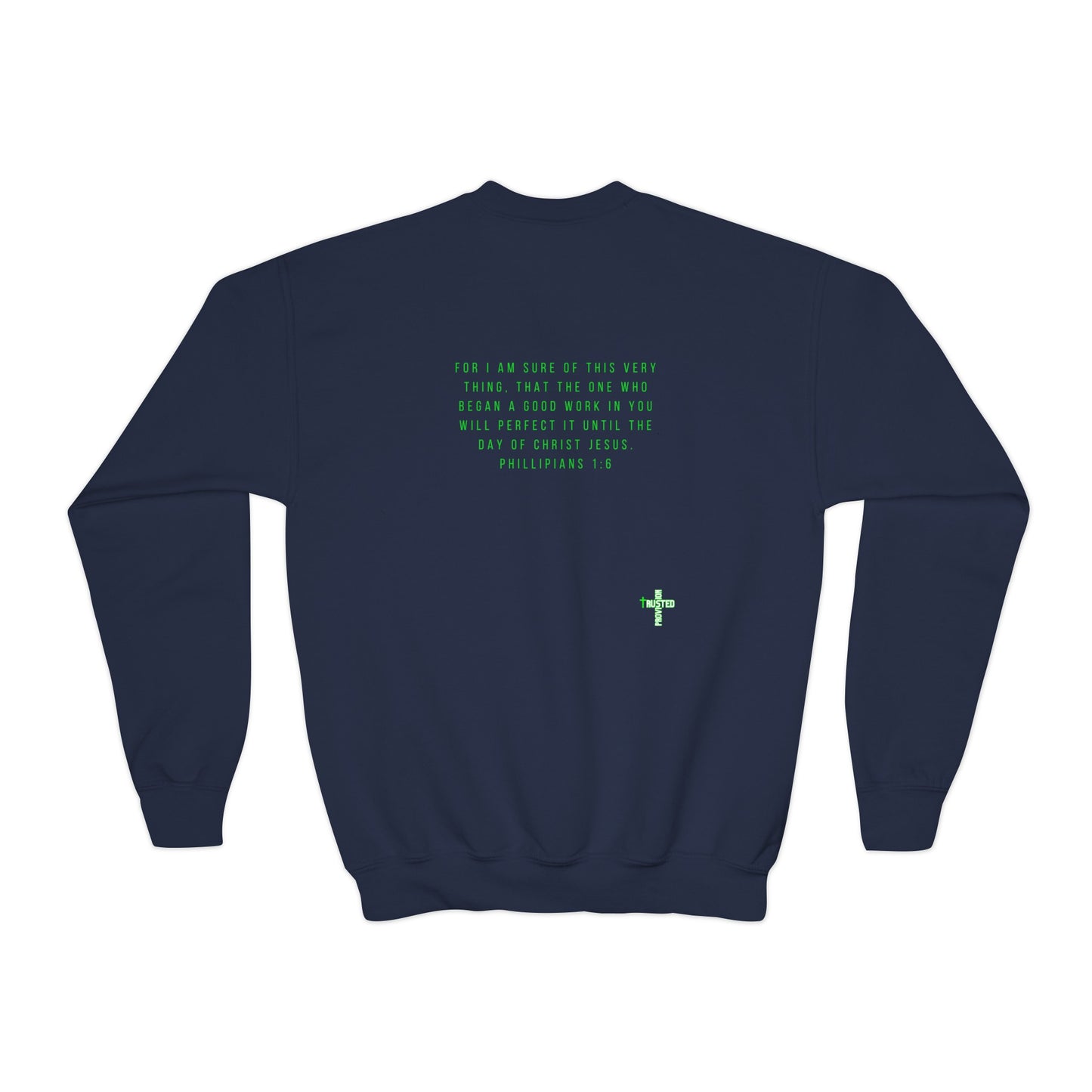 Work in Progress- Youth Crewneck Sweatshirt (neon green)