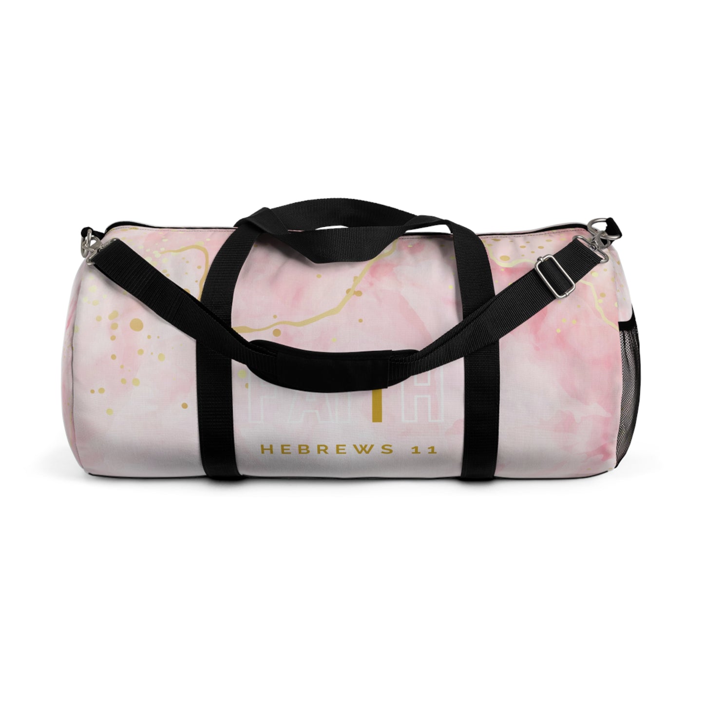 FAITH/Hebrews 11- Duffel Bag (pink marble)