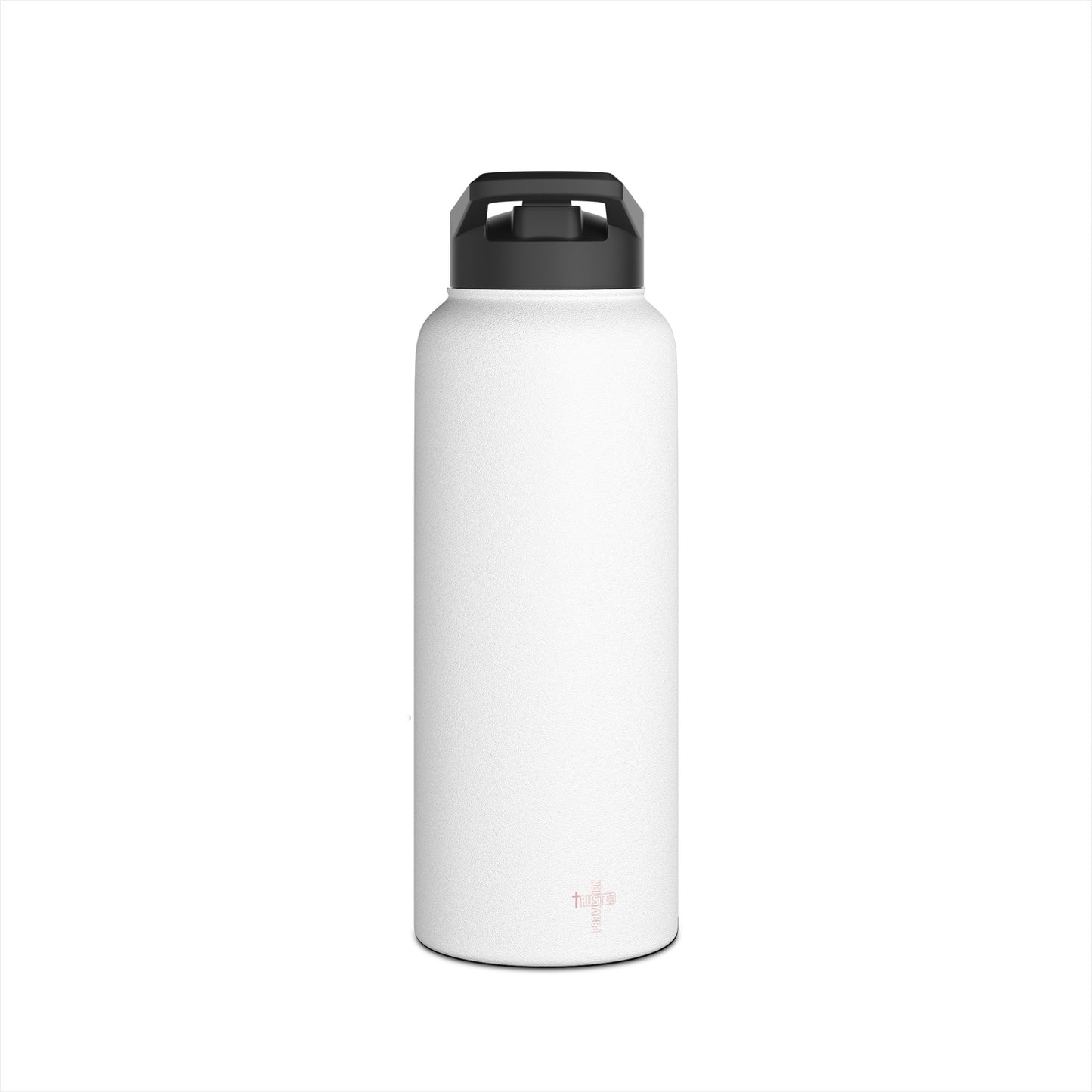 I'm living proof...Jesus Heals- 32 oz Stainless Steel Bottle (white & pink)