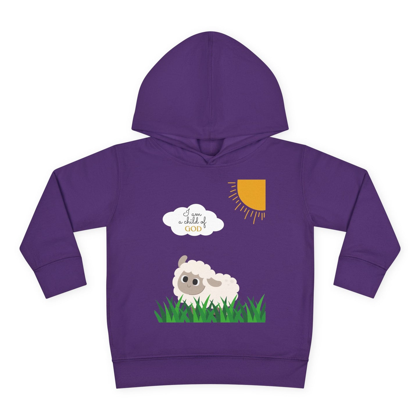 I am a child of God- Toddler Pullover Fleece Hoodie (adorable sheep)