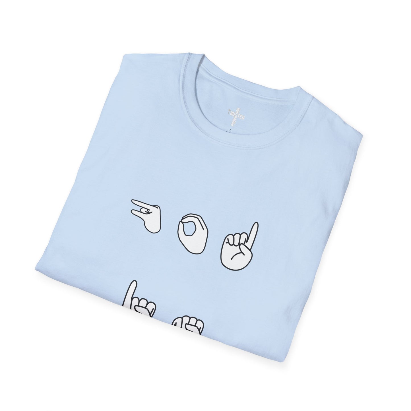 God is Love- Unisex Softstyle T-Shirt (sign language)