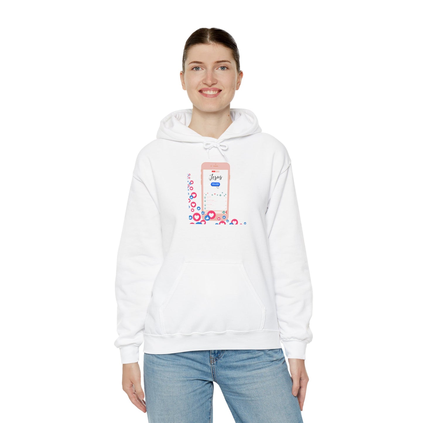 Follow Jesus- Unisex Hoodie (pink)