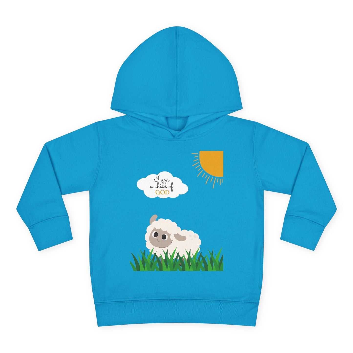 I am a child of God- Toddler Pullover Fleece Hoodie (adorable sheep)