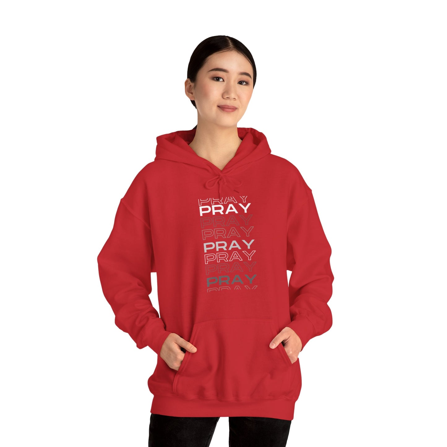 Pray- Unisex Hoodie (white & gray letters)