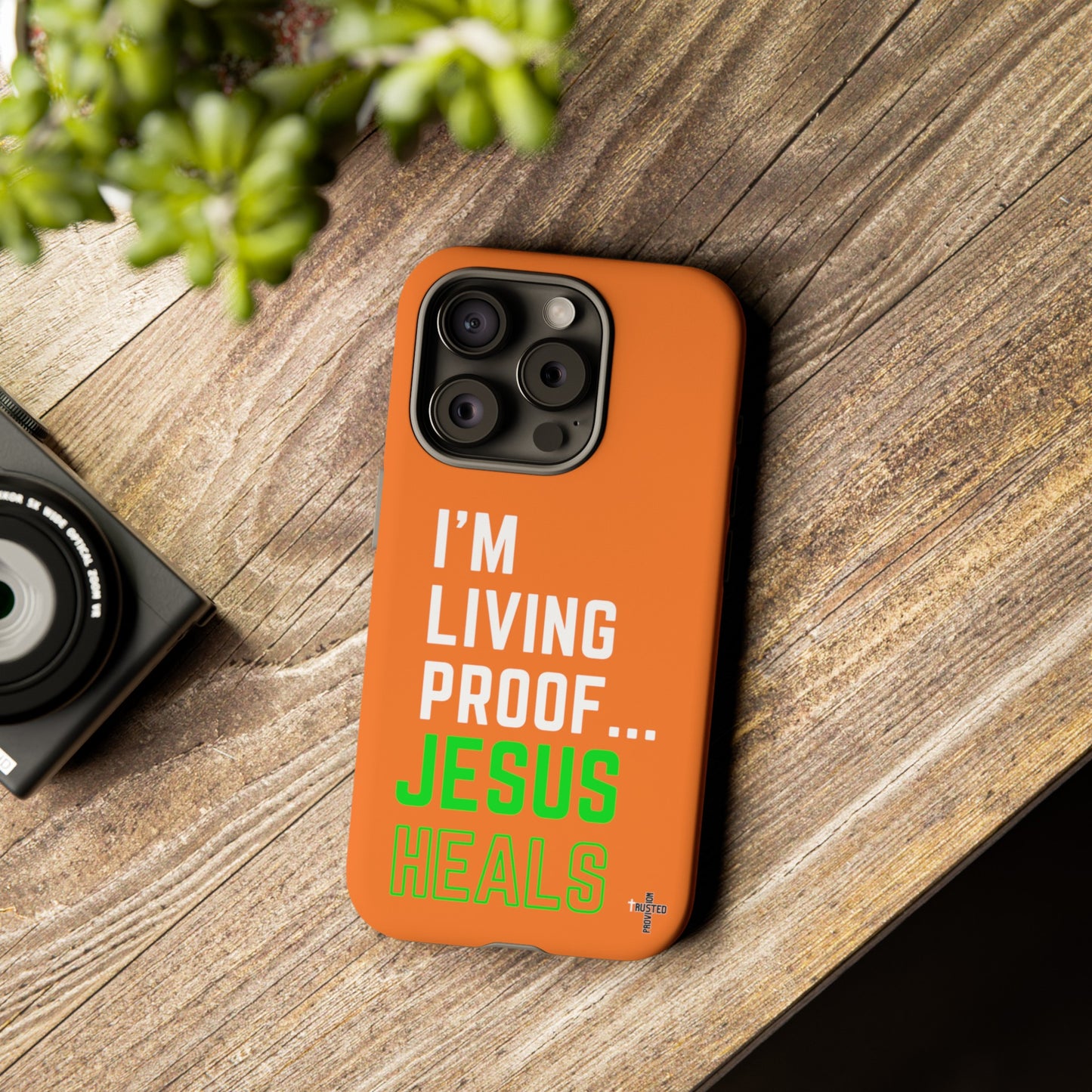I'm living proof...Jesus Heals- Tough Case (orange)