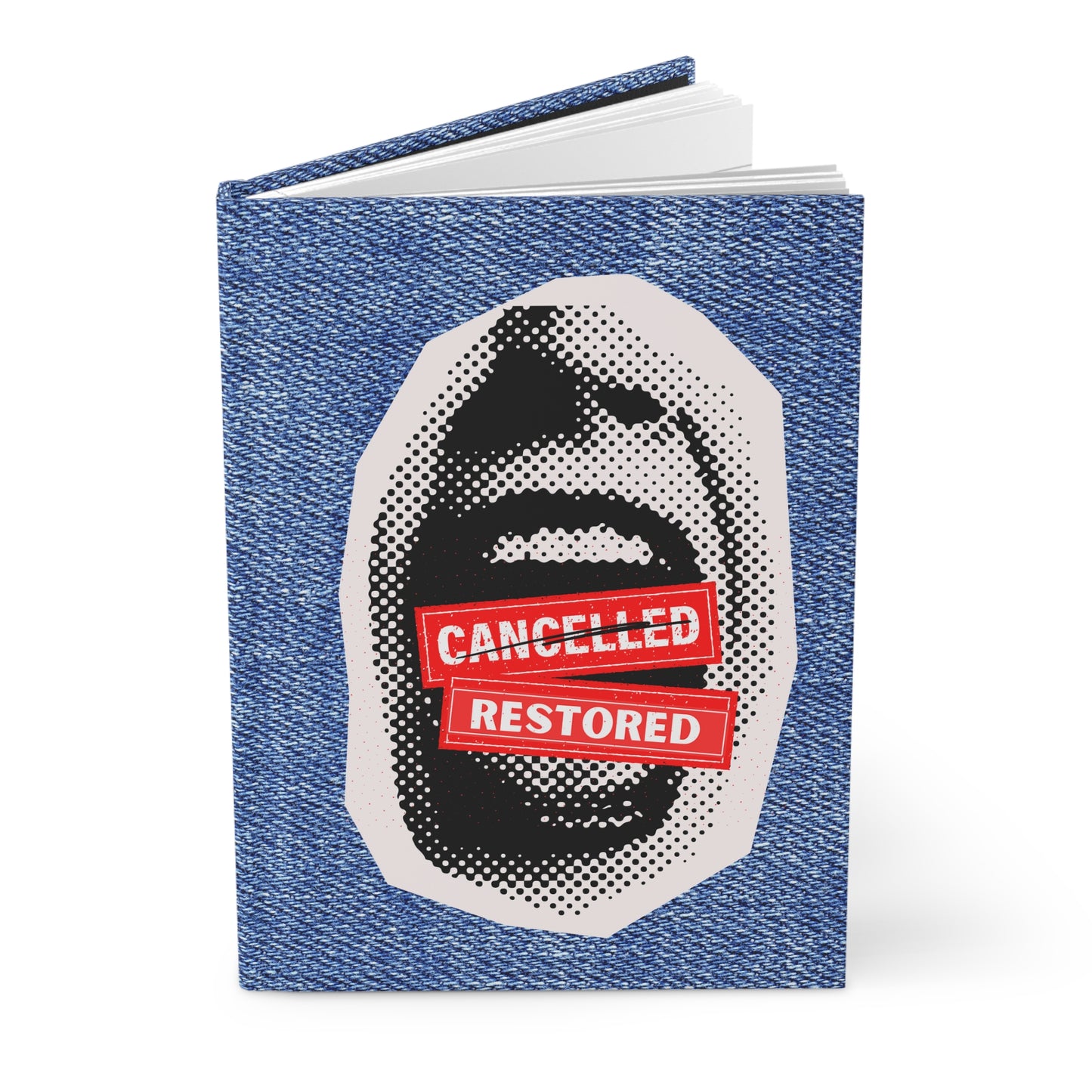 Screaming: Cancelled/Restored- Hardcover Journal (jeans)