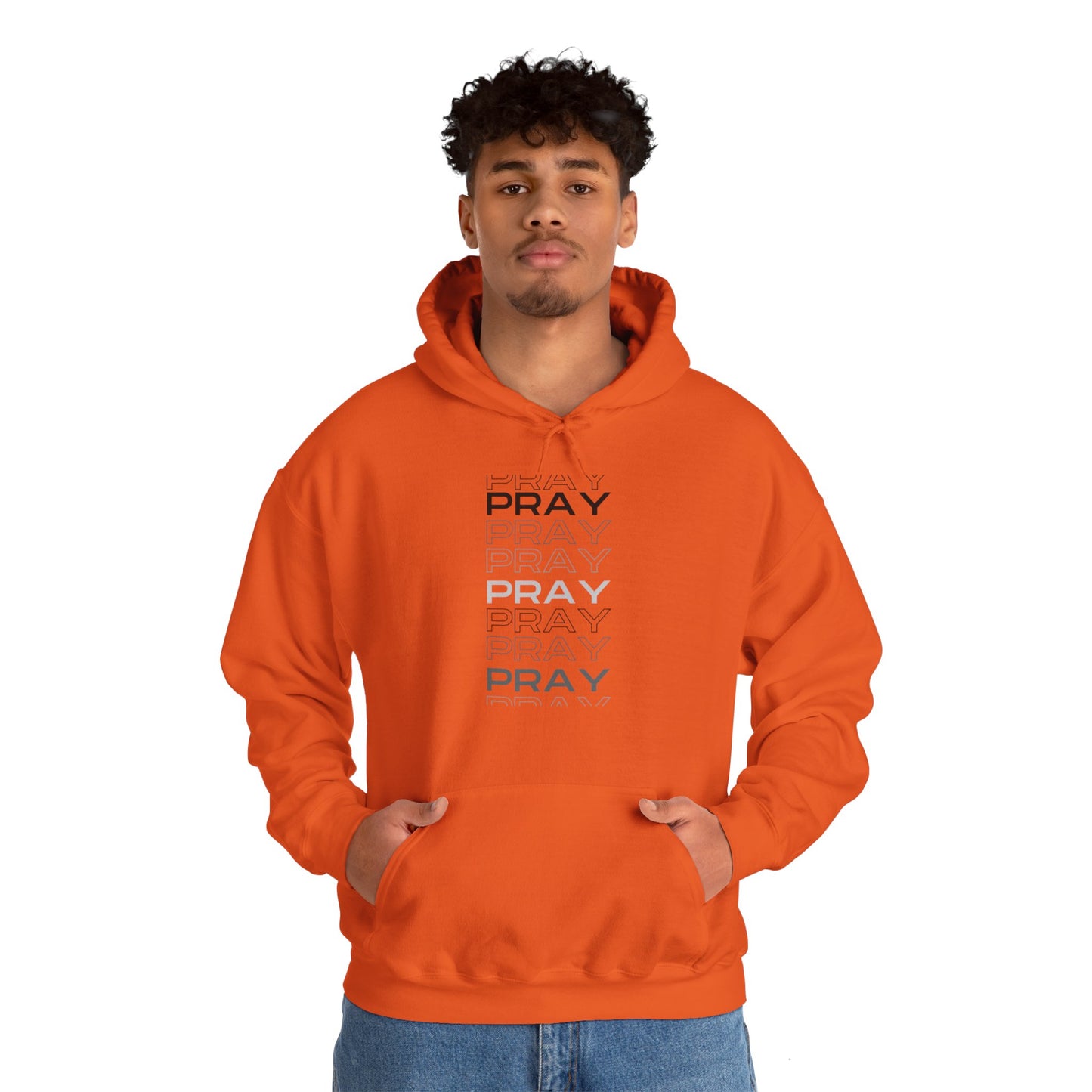 Pray- Unisex Hoodie (white & gray letters)