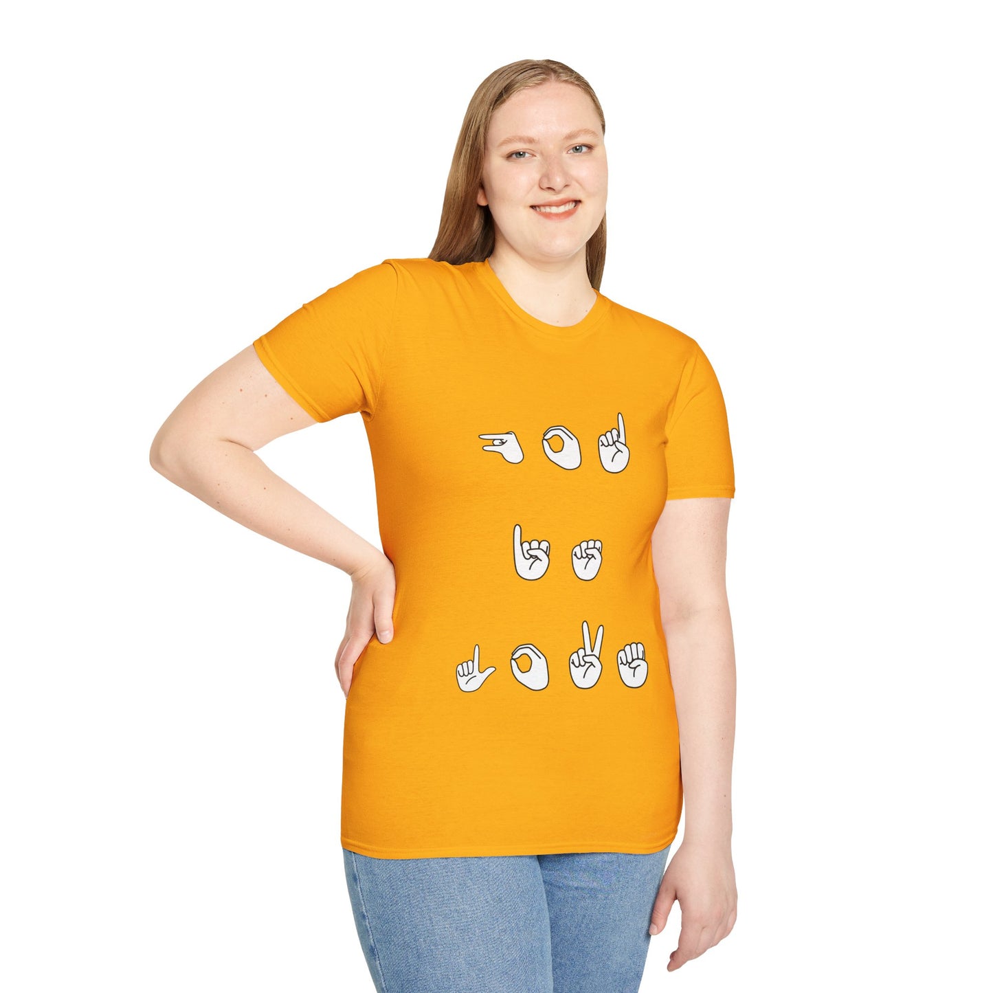 God is Love- Unisex Softstyle T-Shirt (sign language)
