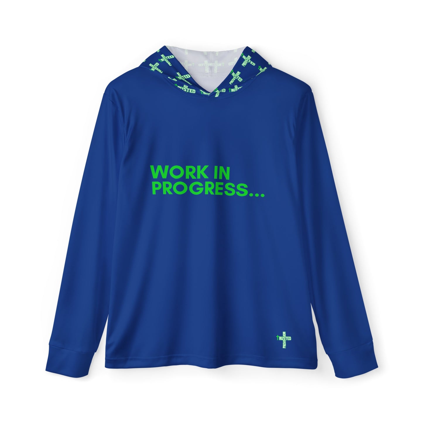 Work in Progreess...Men's Sports Warmup Hoodie (blue)