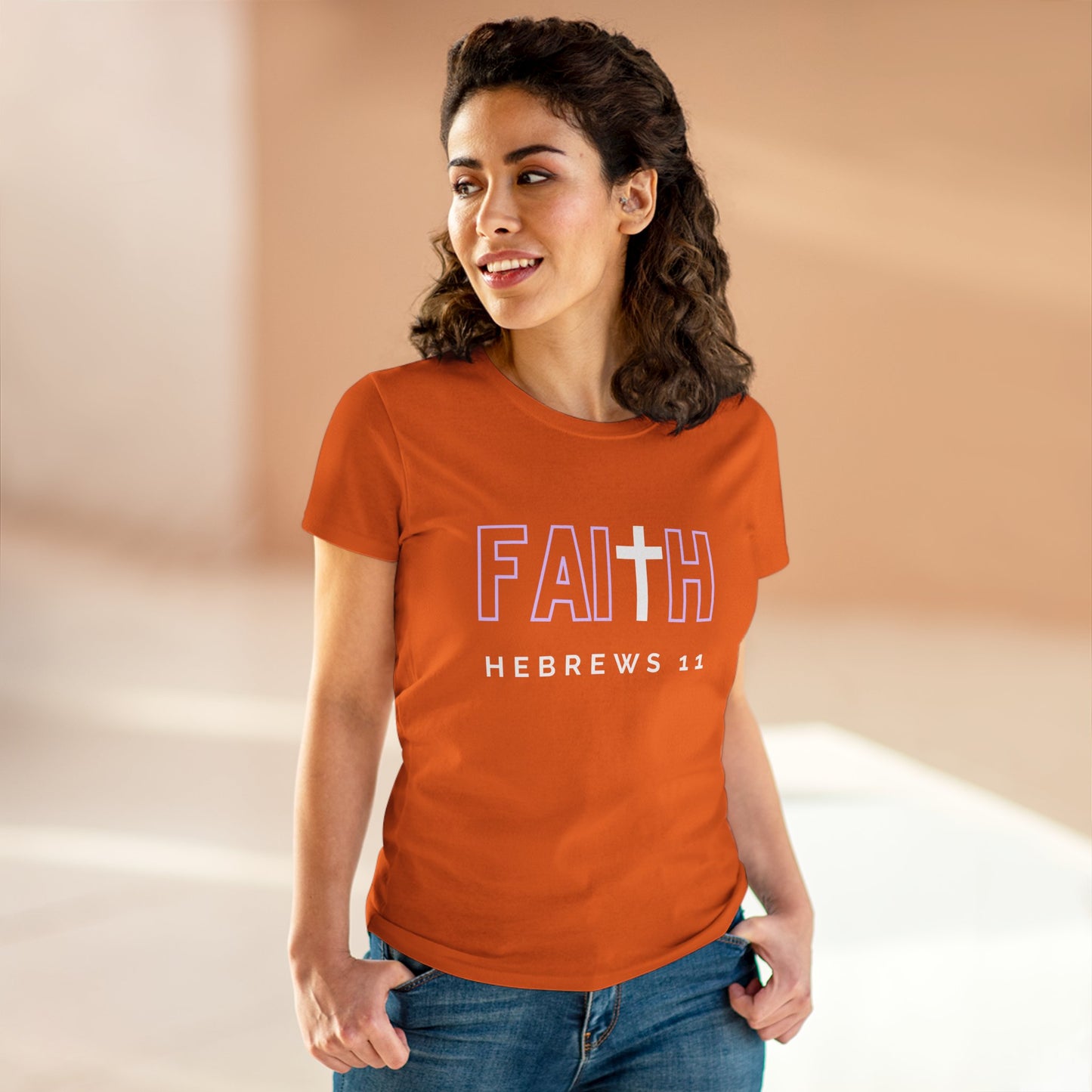 FAITH/HEBREWS 11- Women's Softstyle T-Shirt (lilac)