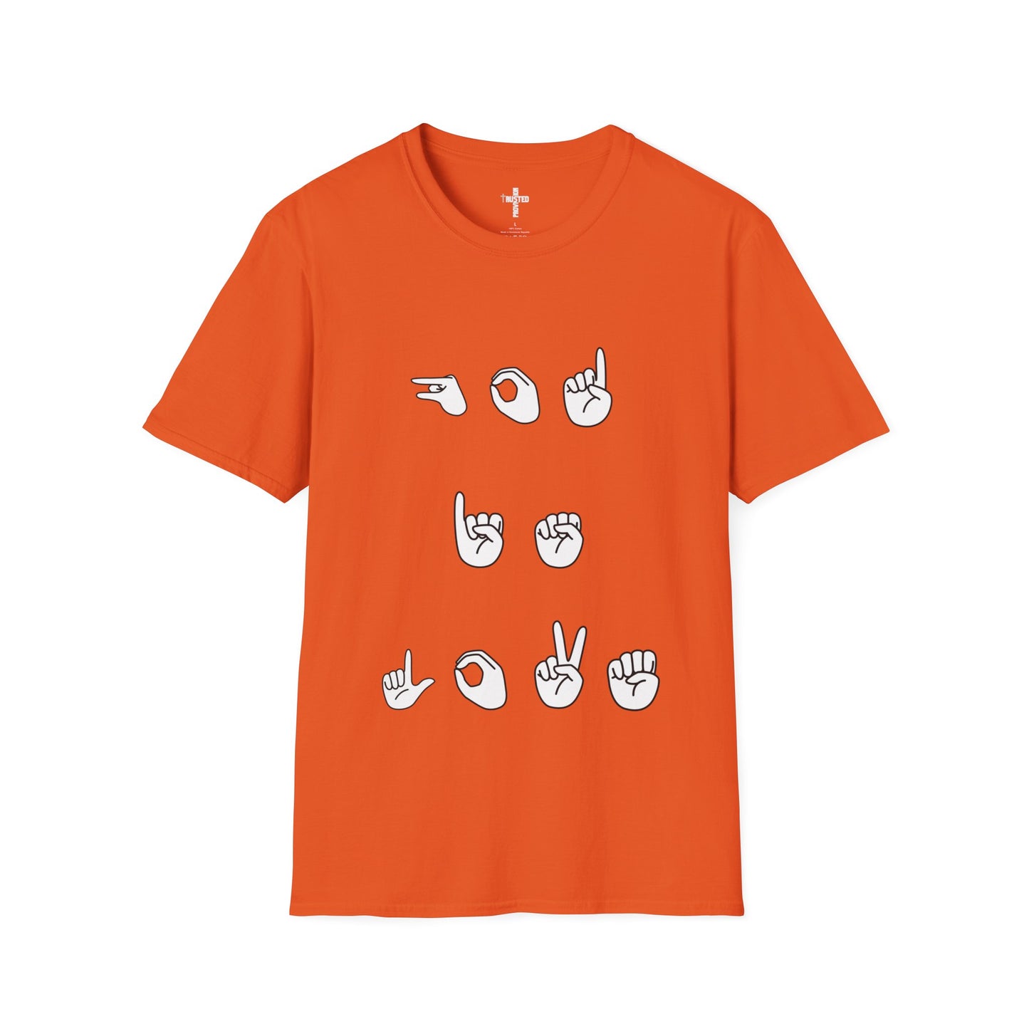 God is Love- Unisex Softstyle T-Shirt (sign language)