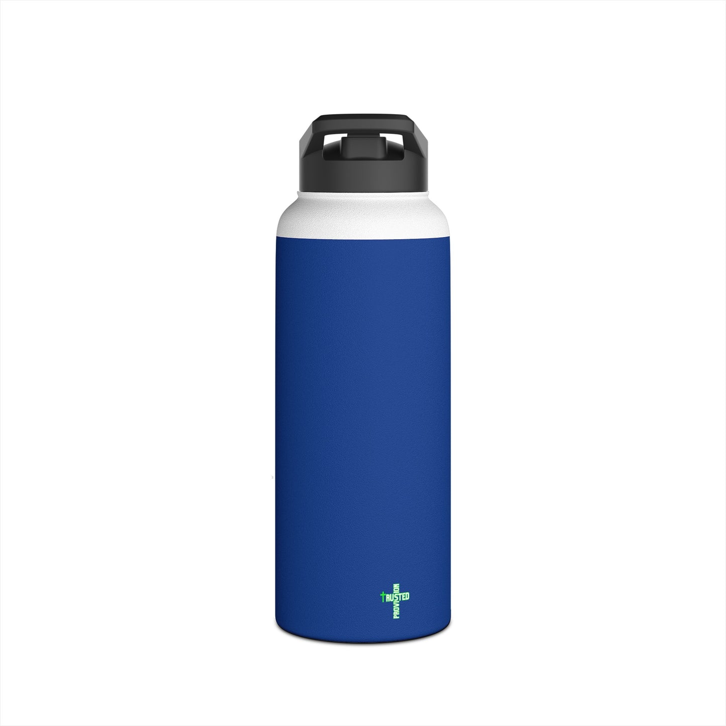 I'm living proof...Jesus Heals- 32 oz Stainless Steel Bottle (dark blue)