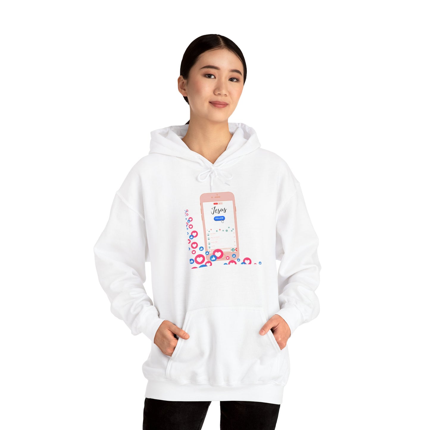 Follow Jesus- Unisex Hoodie (pink)