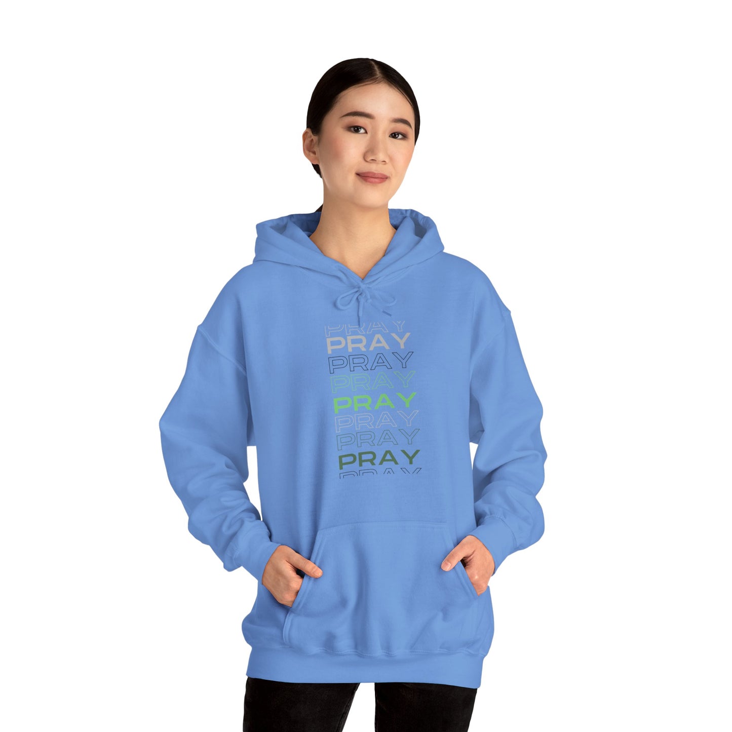 Pray- Unisex Hoodie (white & gray letters)