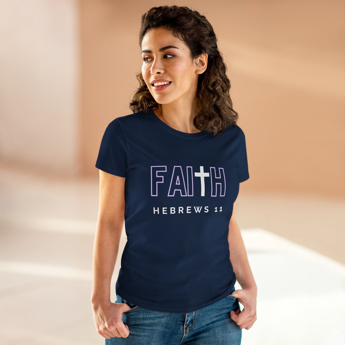 FAITH/HEBREWS 11- Women's Softstyle T-Shirt (lilac)