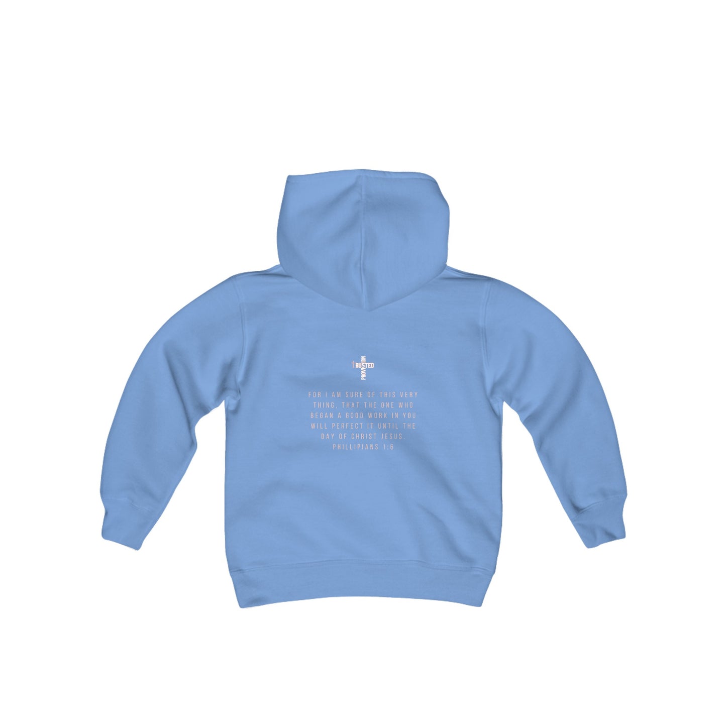 Work in Progress...- Youth Hoodie (rose letters)