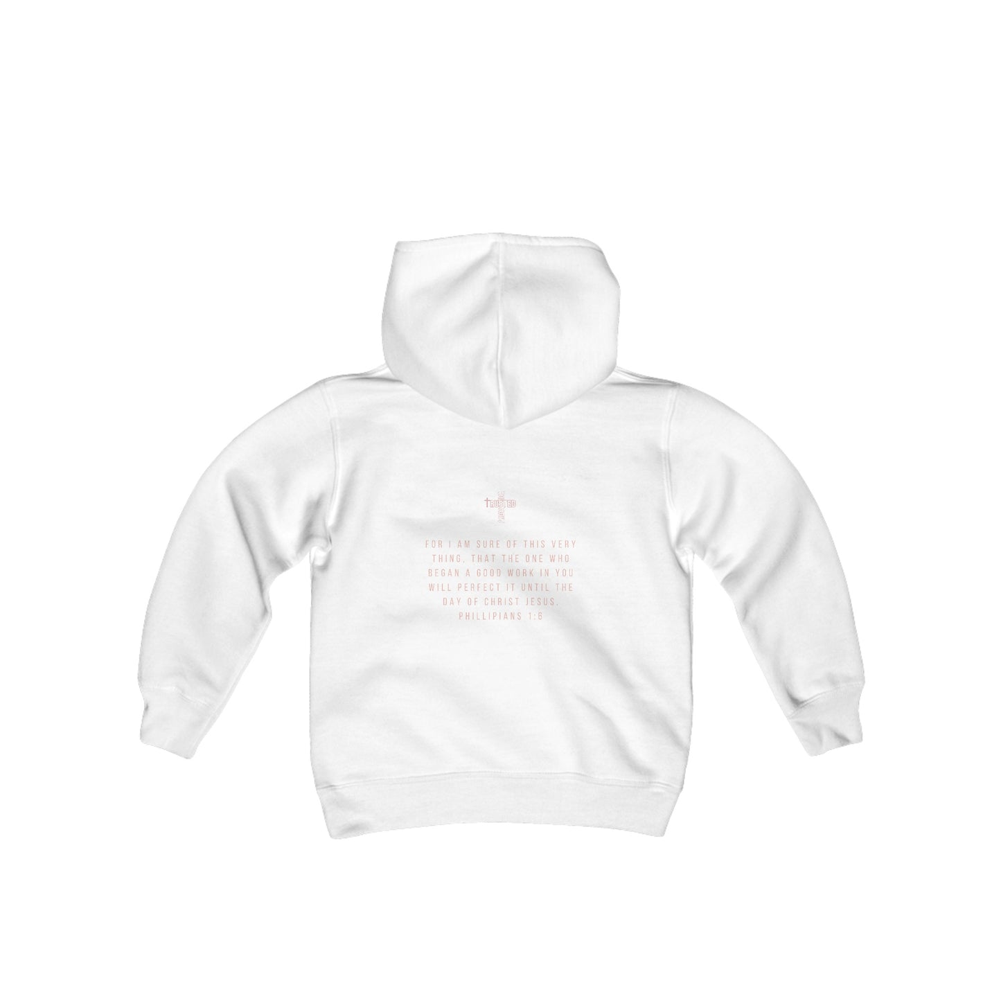 Work in Progress...- Youth Hoodie (rose letters)