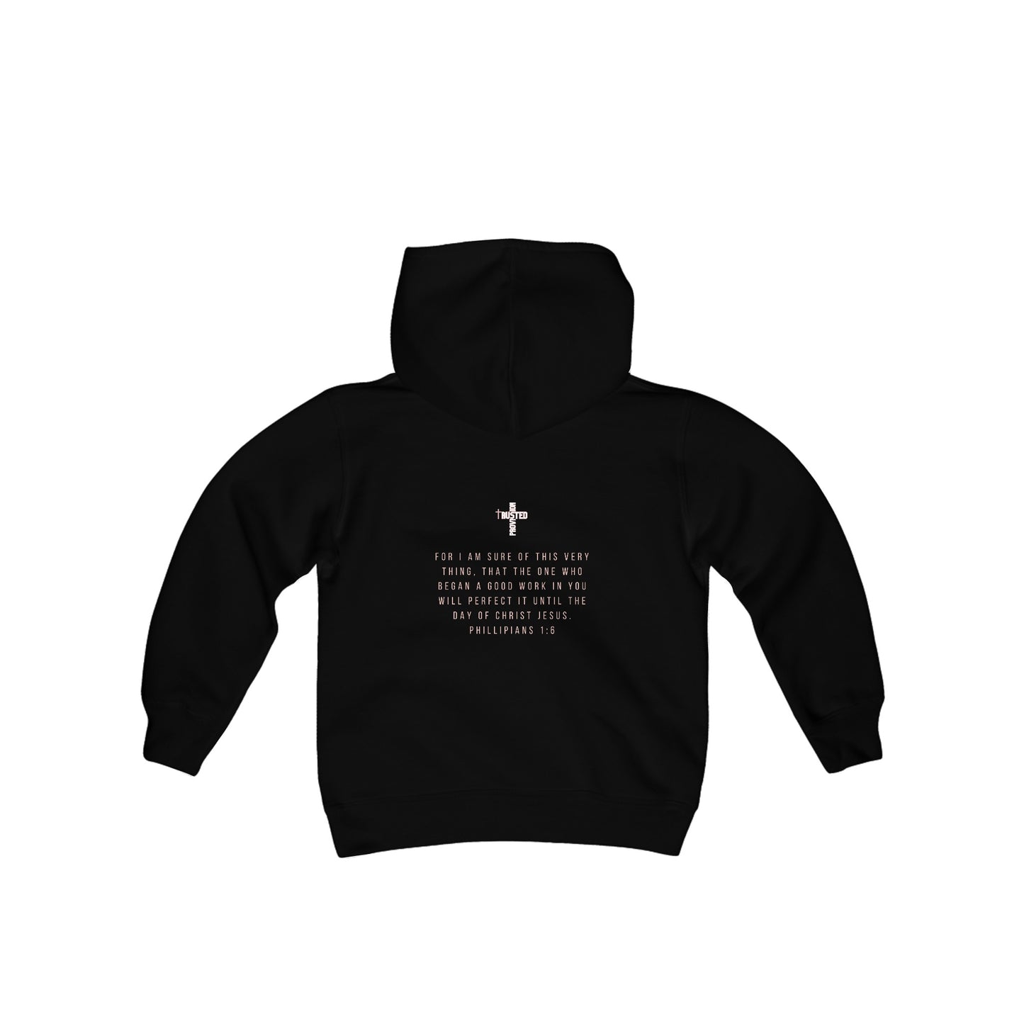 Work in Progress...- Youth Hoodie (rose letters)