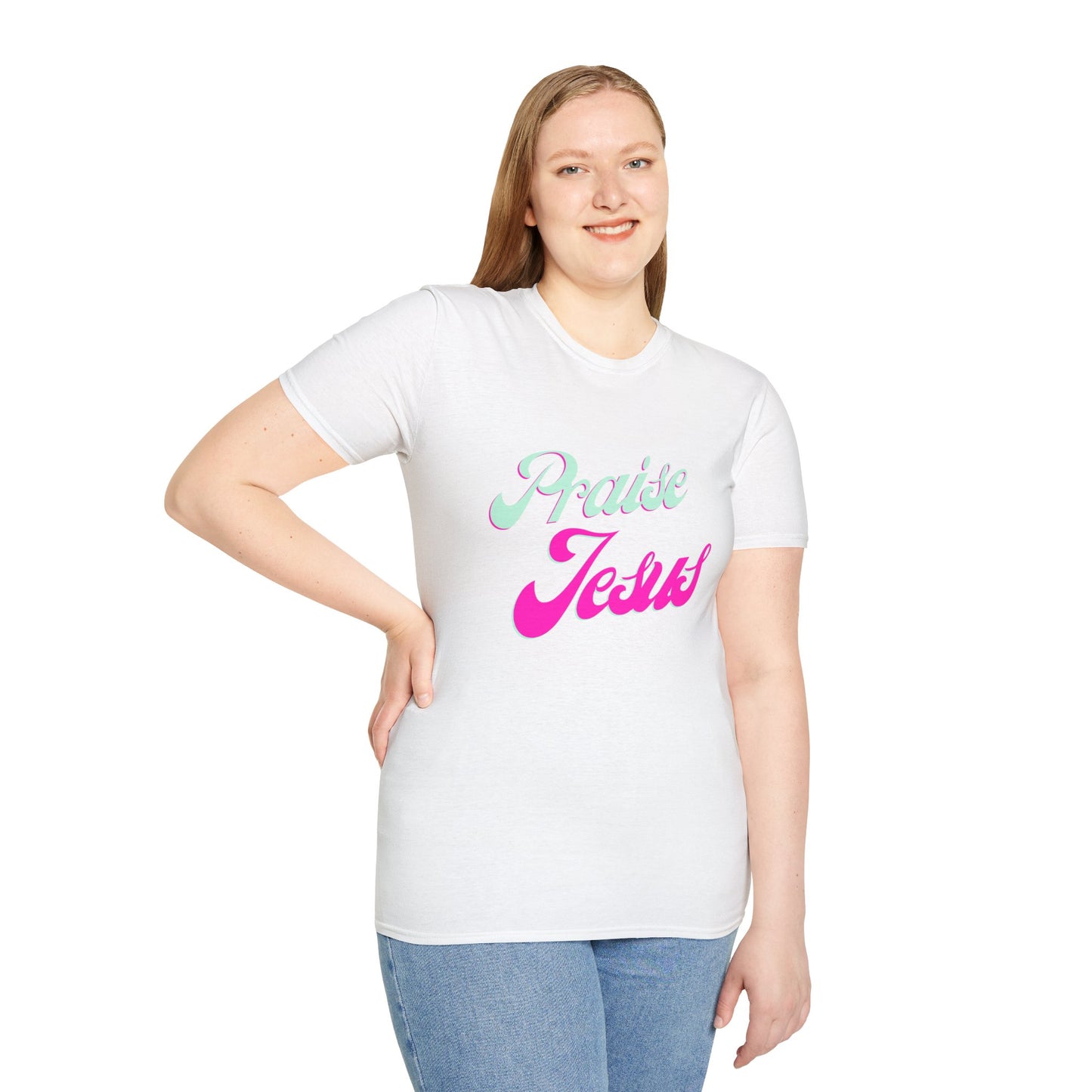 Praise Jesus- Women's Softstyle t-shirt