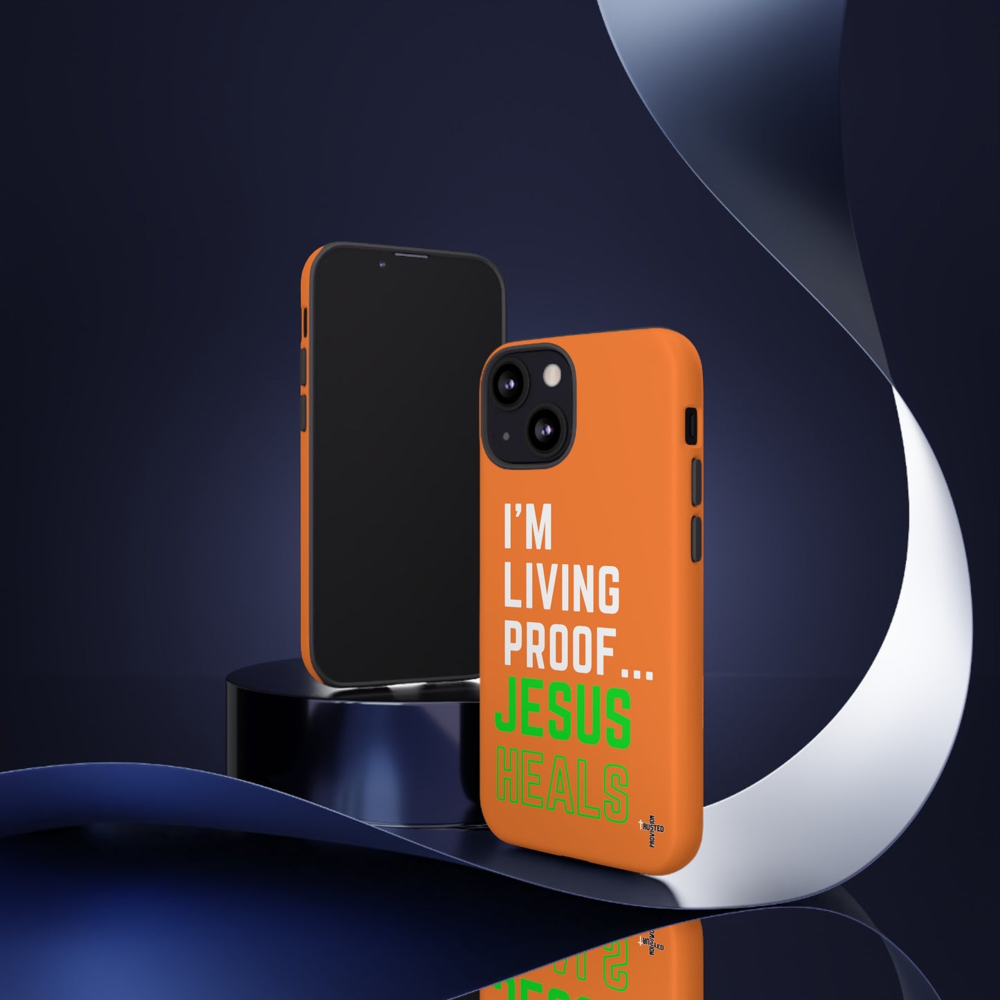 I'm living proof...Jesus Heals- Tough Case (orange)
