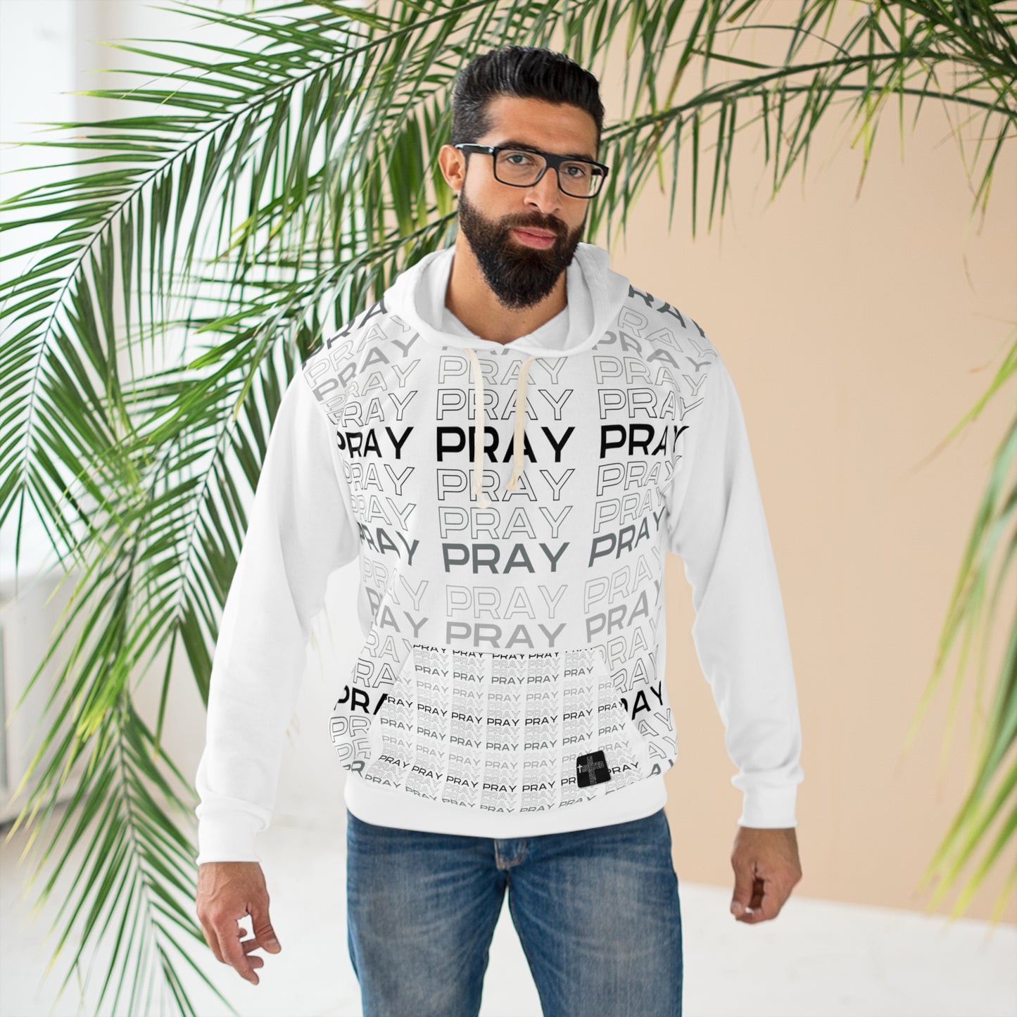 Pray- Pullover Hoodie (AOP)