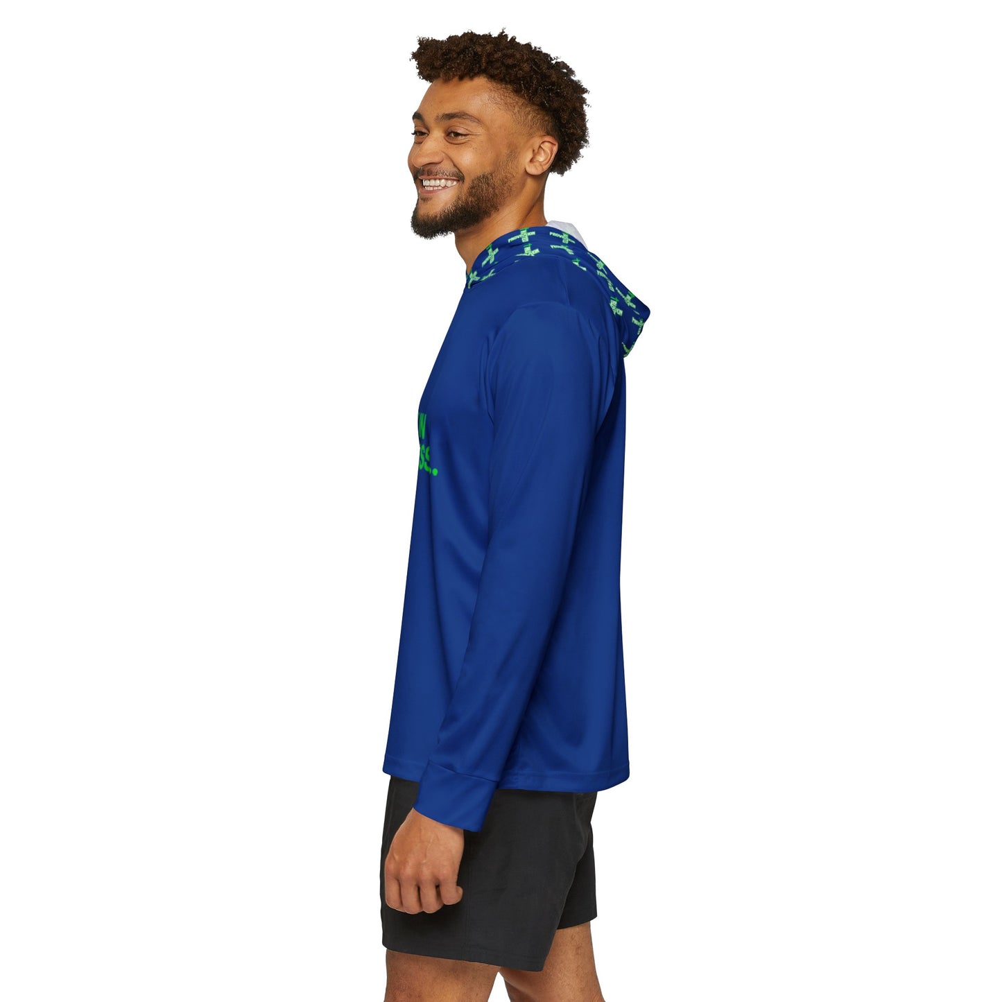 Work in Progreess...Men's Sports Warmup Hoodie (blue)