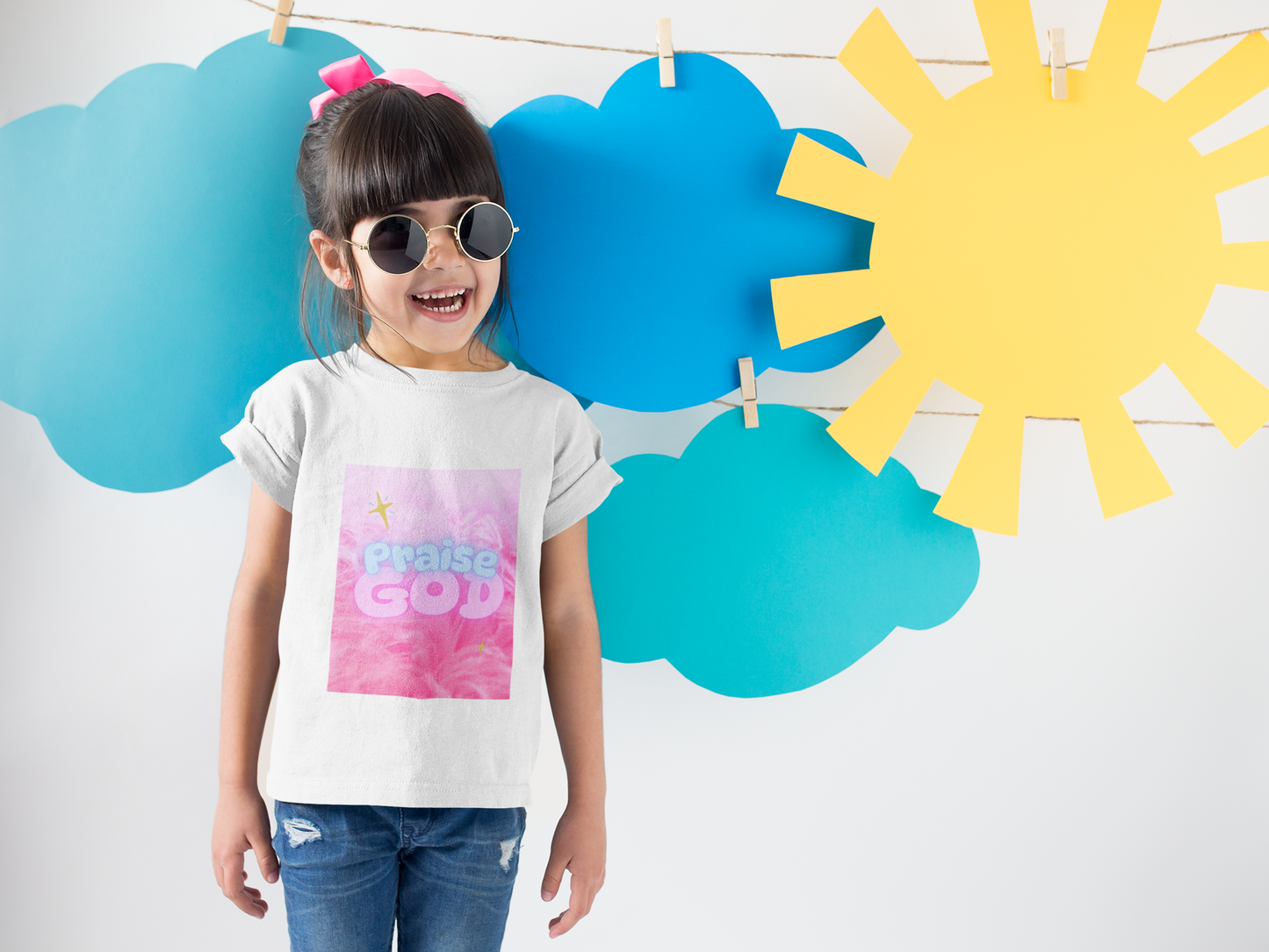 Praise God Girls' Christian T-Shirt – Cute & Faith-Inspired Apparel