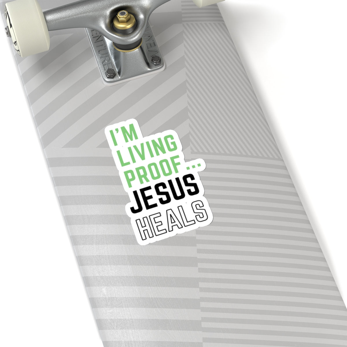 I am living proof...Jesus Heals- Kiss-Cut Stickers