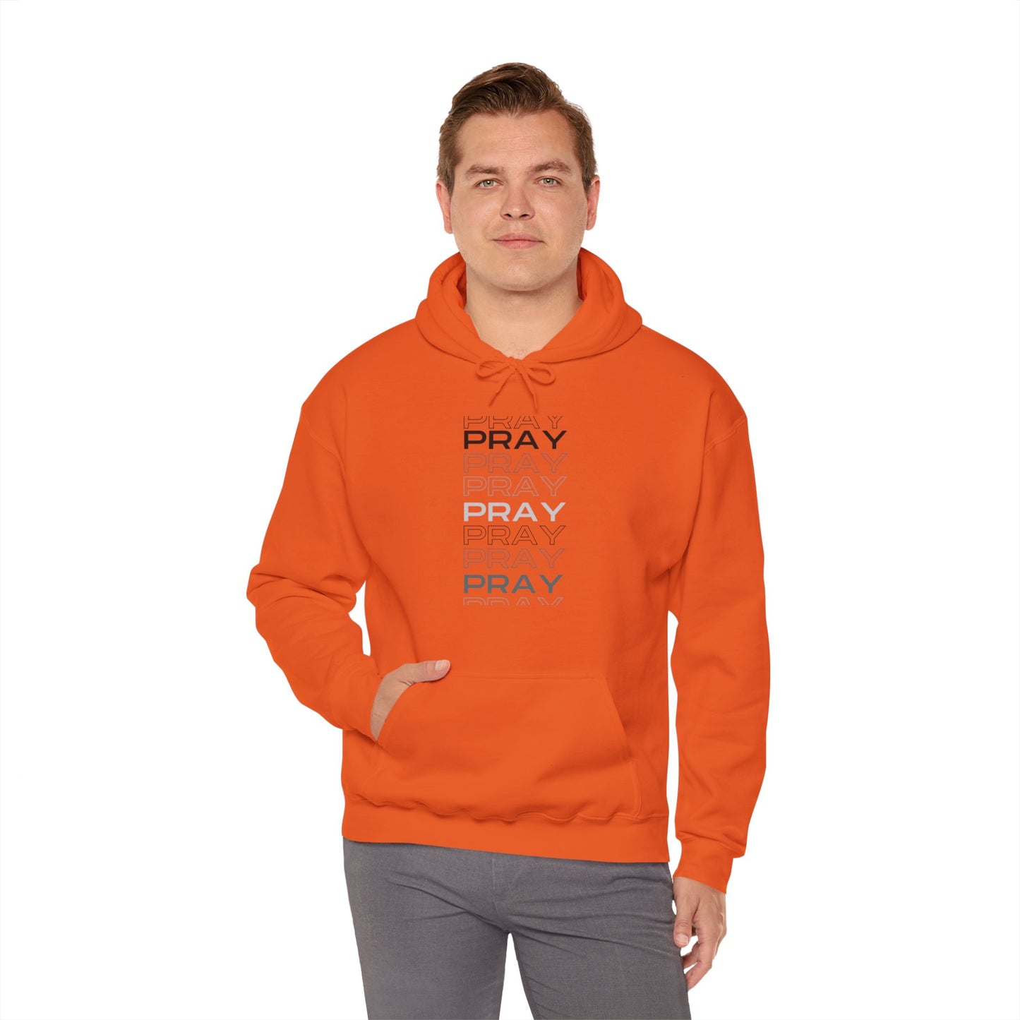 Pray- Unisex Hoodie (white & gray letters)